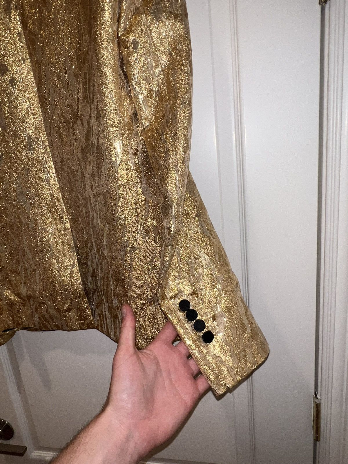 Saint Laurent Paris Gold Saint Laurent Hedi Blazer SAMPLE Size 38L - 12 Thumbnail