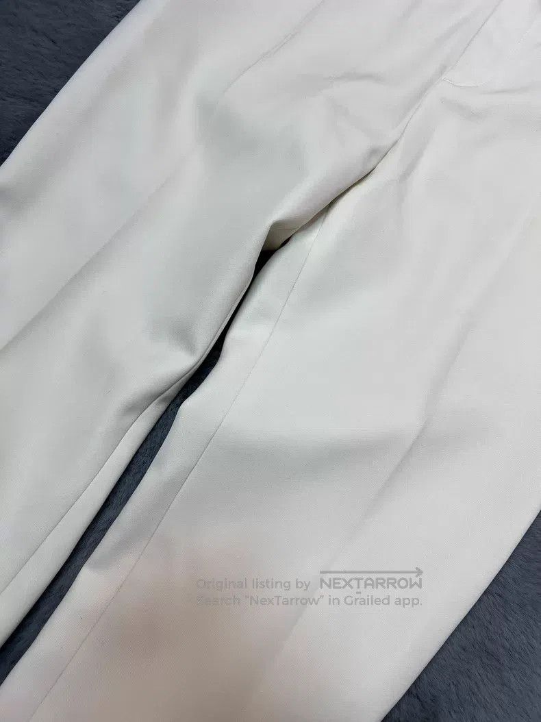 Saint Laurent Paris Saint Laurent Paris White 9-Figure Wool Trousers Size US 30 / EU 46 - 5 Thumbnail