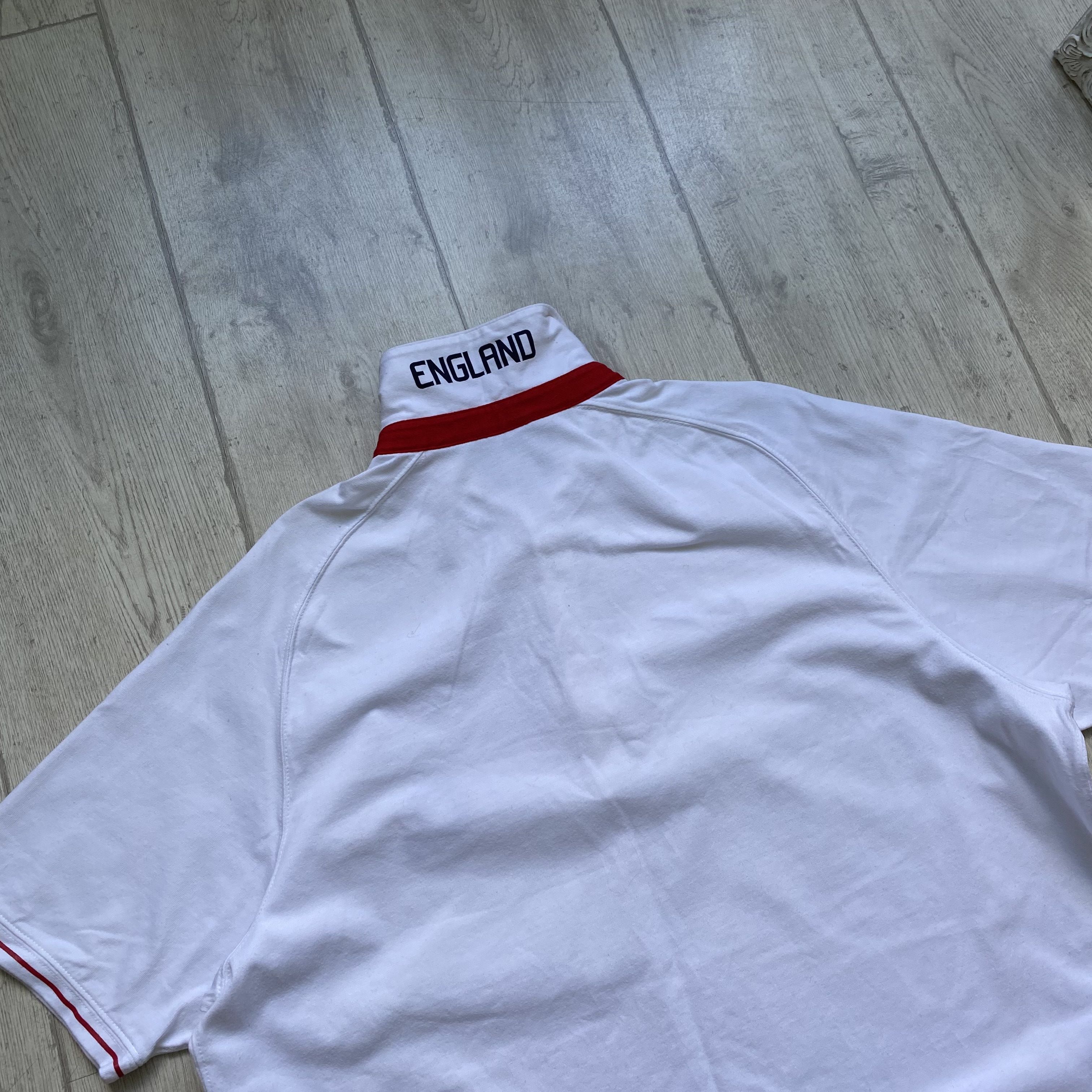 Nike 🏉 Vintage 00s Nike England Rugby Polo Shirt Jersey Drill Size US XL / EU 56 / 4 - 2 Thumbnail