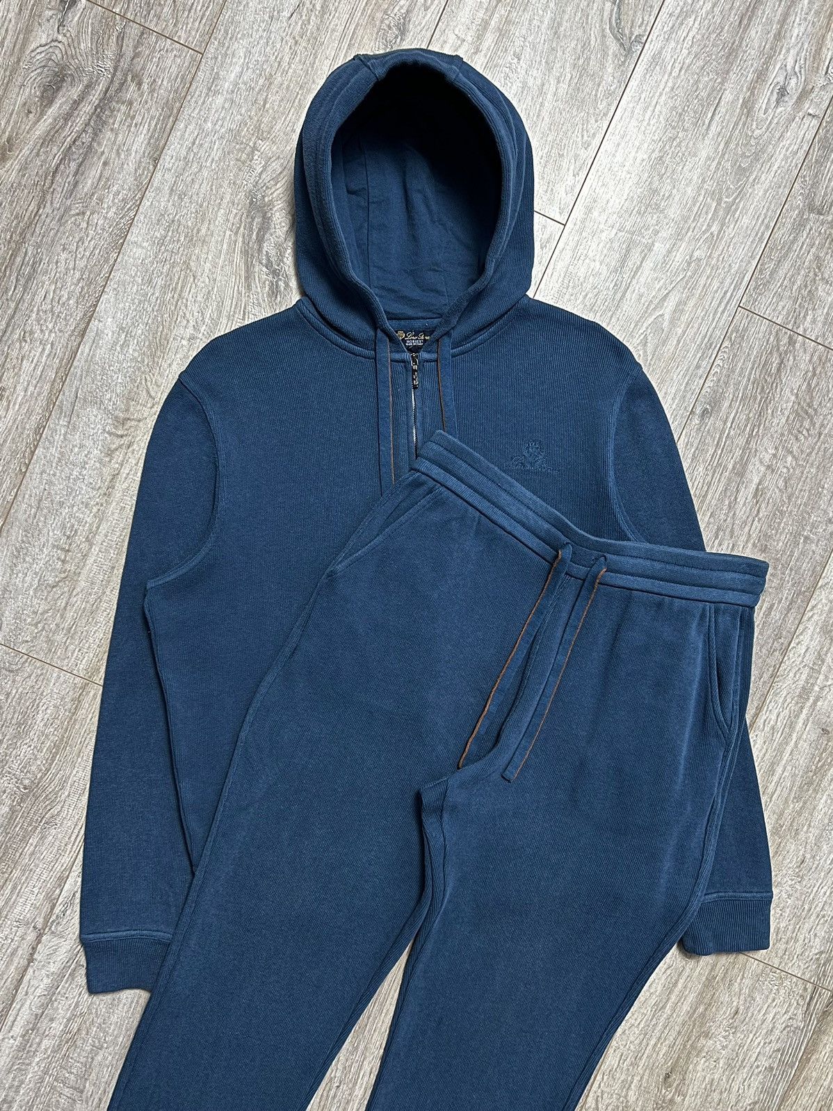 Loro Piana LORO PIANA Sweatsuit Track Cotton Hoodie/Pants Set LP Logo Size US S / EU 44-46 / 1 - 2 Thumbnail