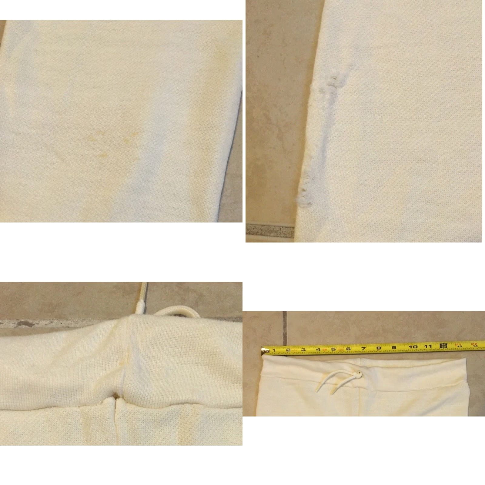 Vintage VINTAGE 60s 70s Distressed Sweatpants XS White USA Track Grunge PFU Punk Military Pants Men Activewear Drawstring Size US 27 - 8 Thumbnail