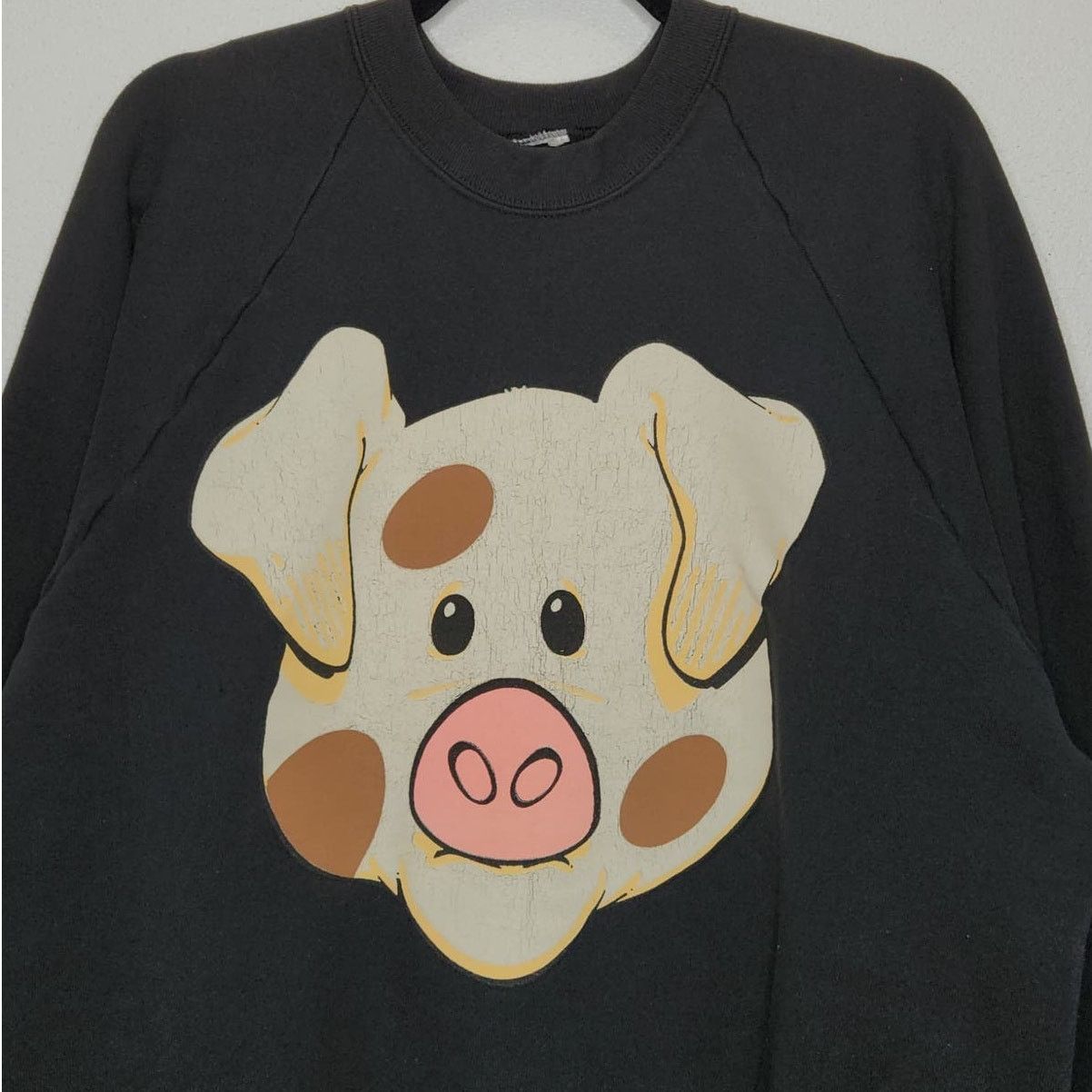 Vintage Vintage Pig Art Nature Portrait Raglan Crewneck Sweatshirt Size US XXL / EU 58 / 5 - 2 Thumbnail