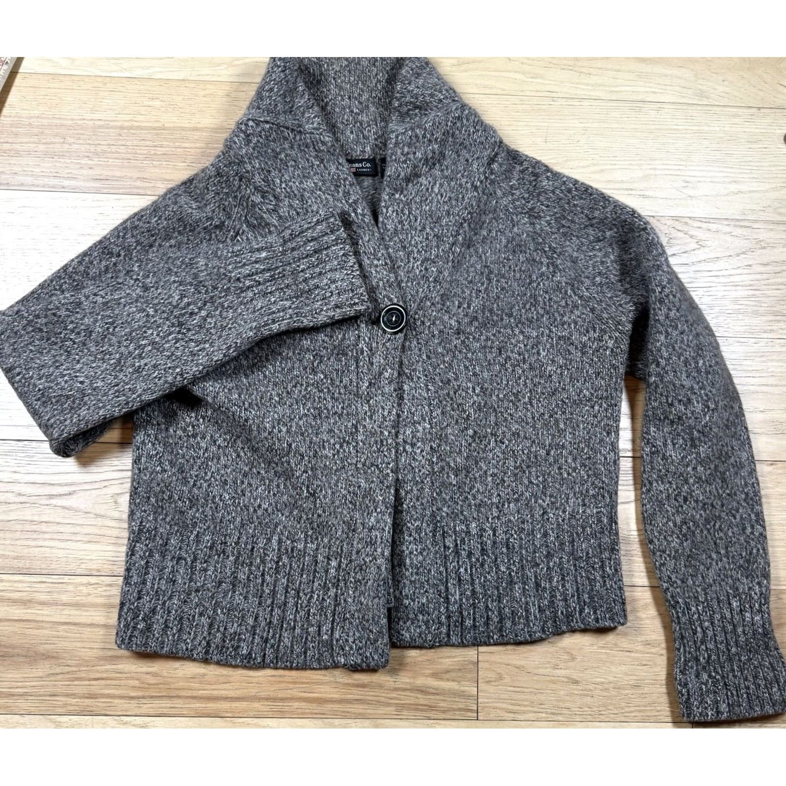 Ralph Lauren Polo Ralph Lauren Cardigan Sweater Wool Ladies L Shawl Collar Gray merchandising style unsure** Size L / US 10 / IT 46 - 2 Thumbnail
