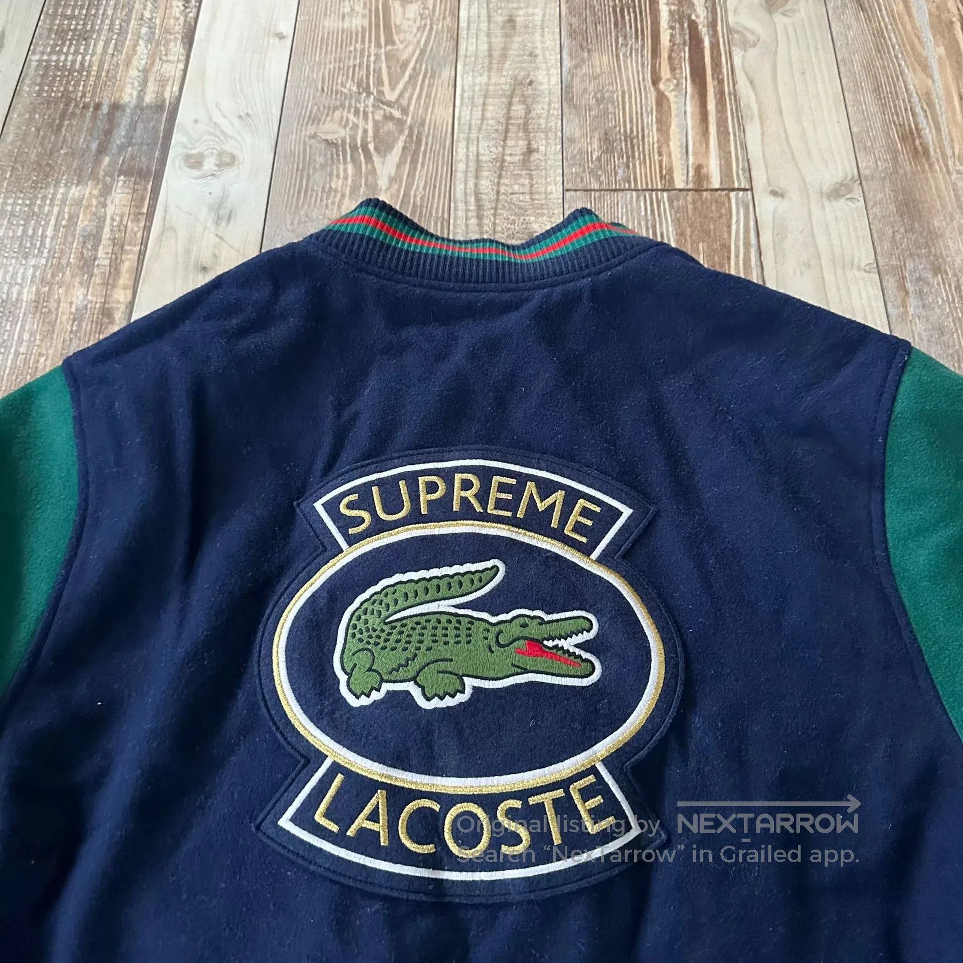 Supreme Supreme x Lacoste Embroidered Baseball Jacket. Size US L / EU 52-54 / 3 - 6 Thumbnail