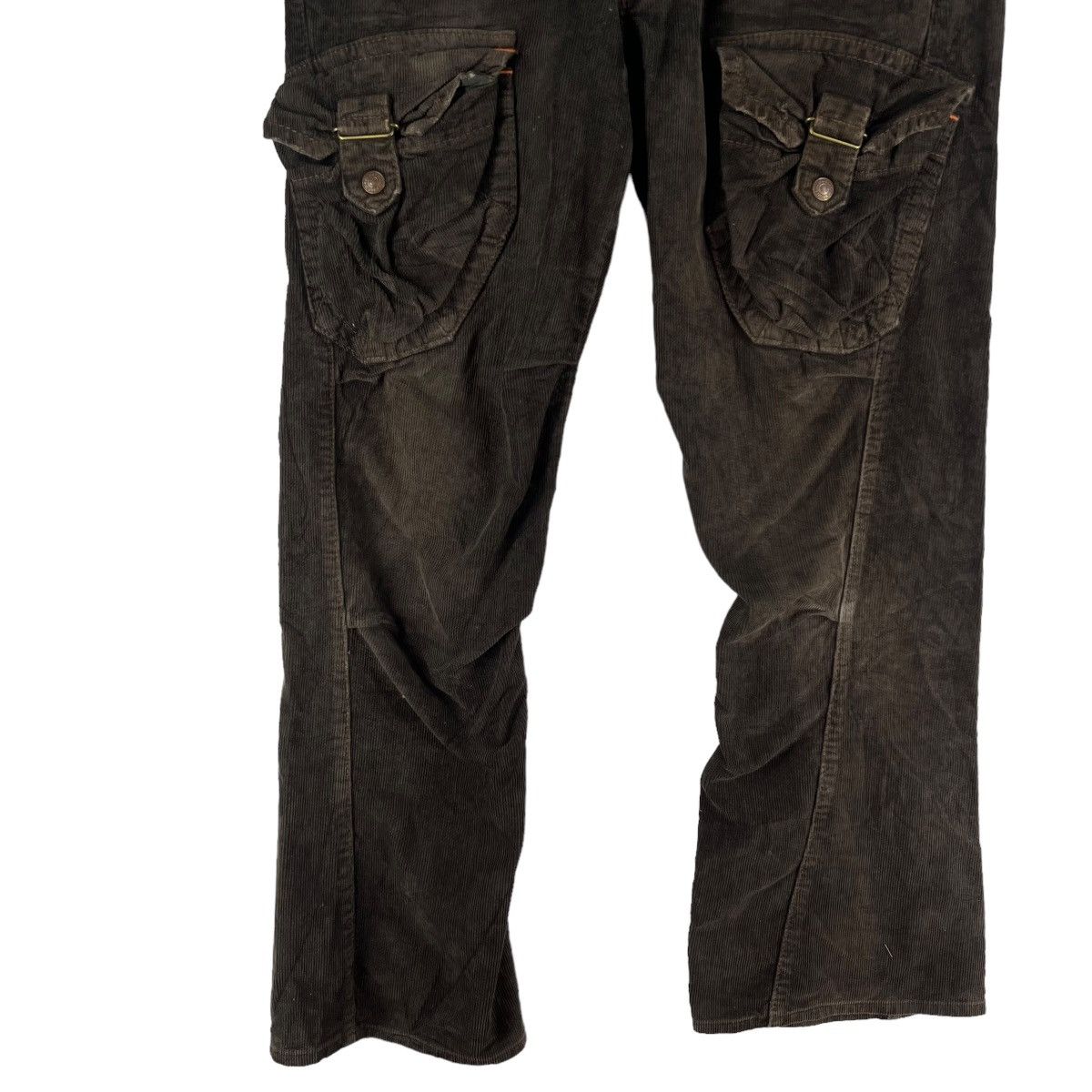 Hysteric Glamour 🔥VINTAGE BIKER PANTS CORDUROY MULTI POCKETS CARGO 505 KHAKI Size US 34 / EU 50 - 3 Thumbnail
