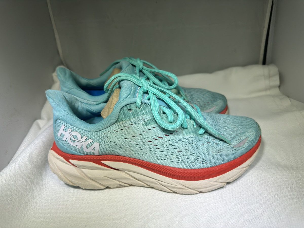 Hoka Hoka Clifton 8 Women Size 7B Teal Aquarelle Athletic Size US 7 / IT 37 - 3 Thumbnail