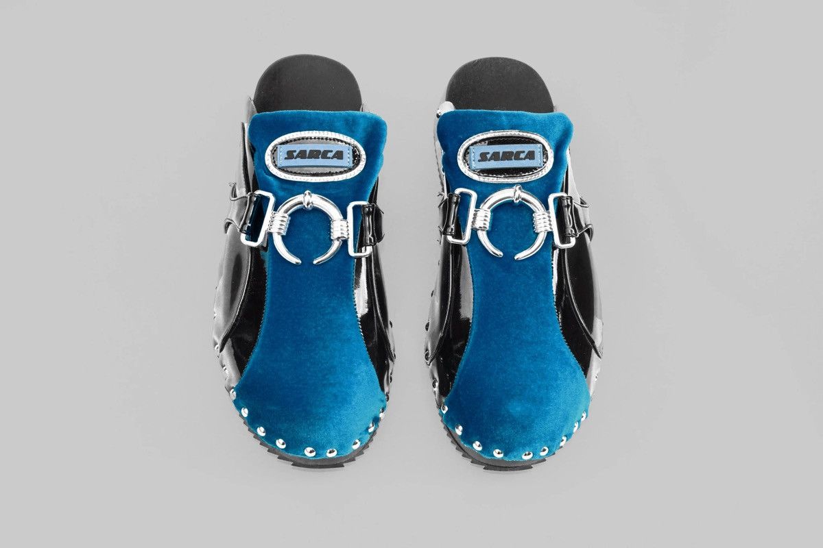 Ancuta Sarca !DS! SS23 Ancuta Sarca Beetle Velvet Leather Trainer Clogs Size US 9 / IT 39 - 1 Thumbnail