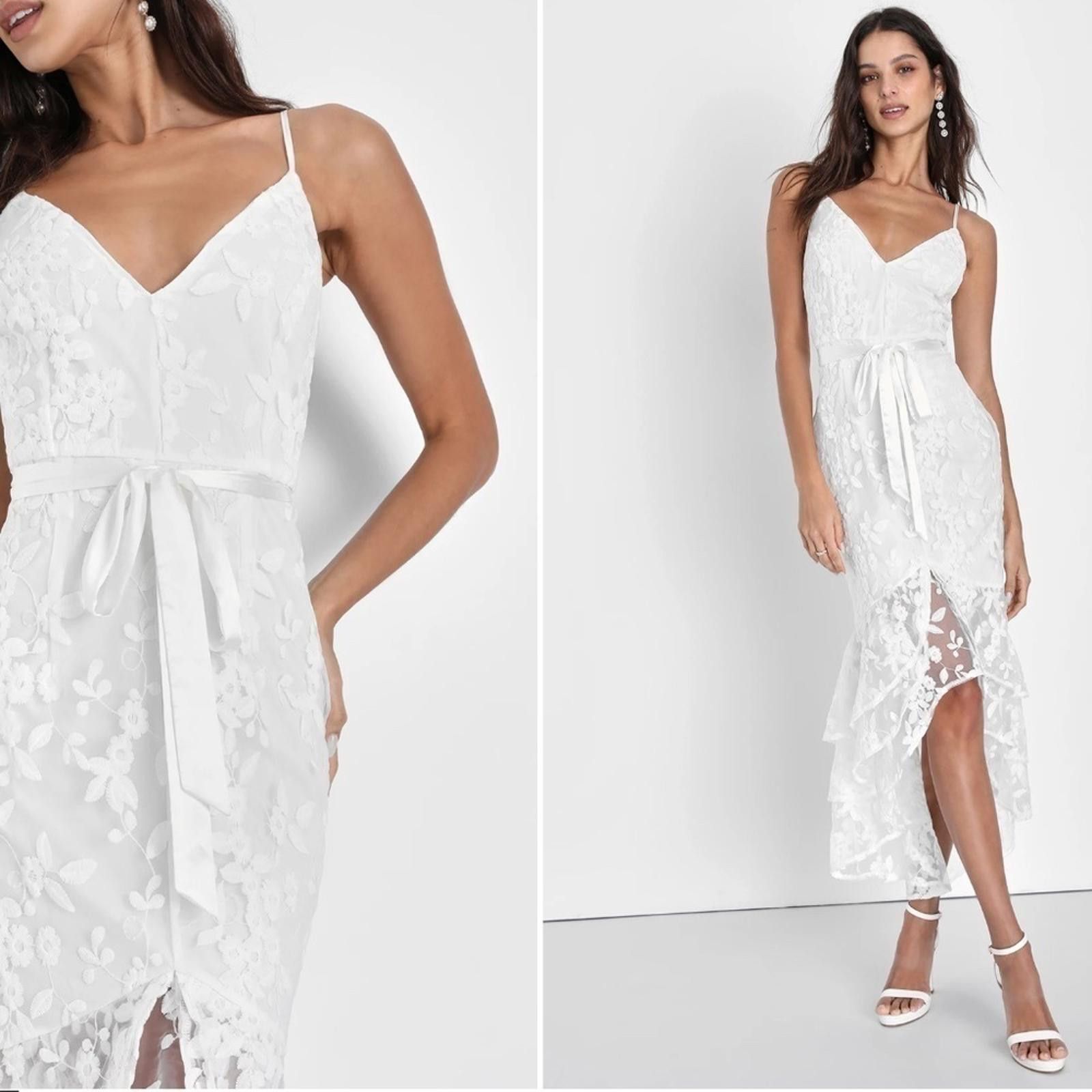 Lulus LULU's Bridal Chic Flirty Sexy Floral Bachelorette Midi Size M / US 6-8 / IT 42-44 - 4 Thumbnail