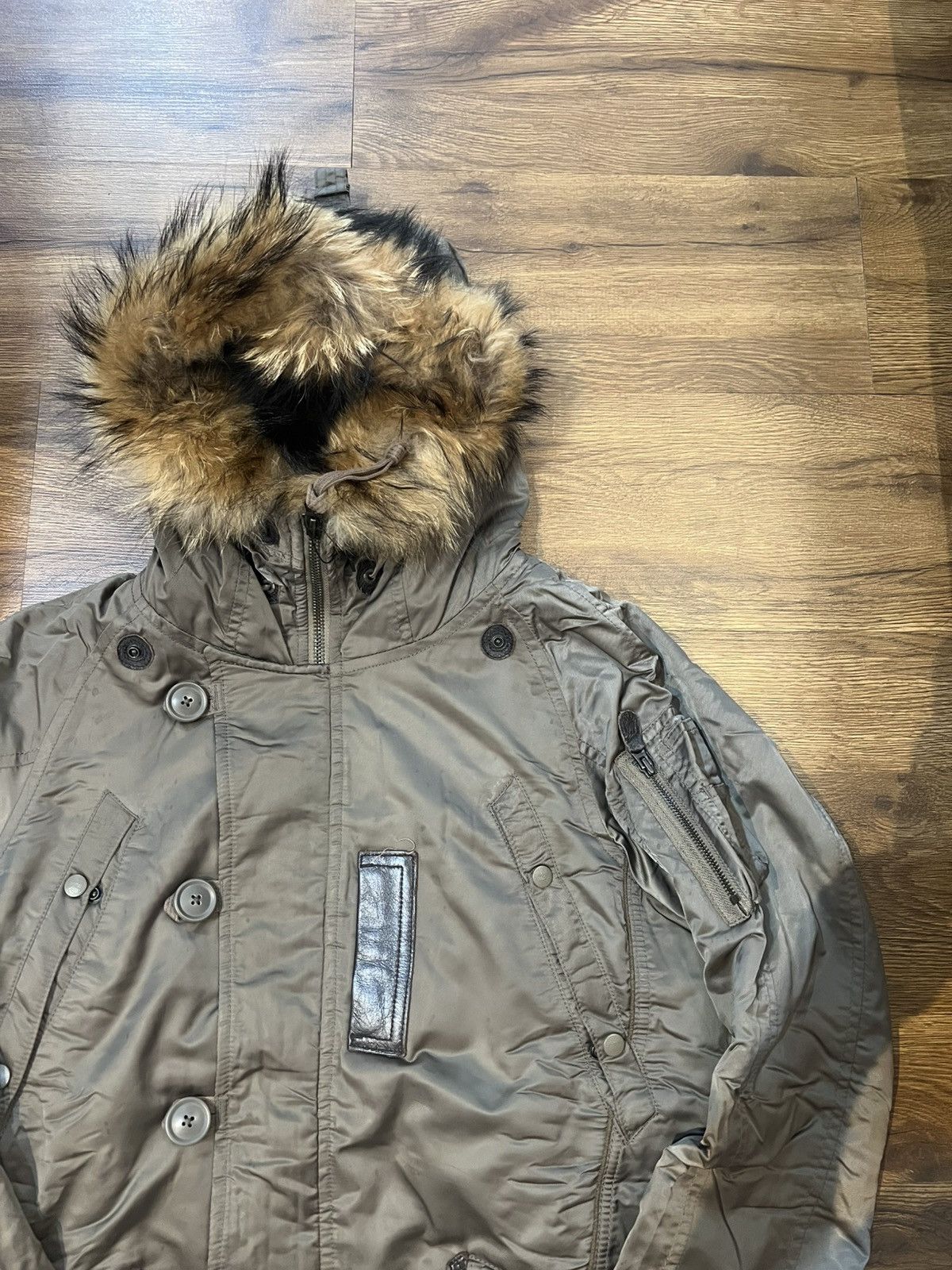 If Six Was Nine × Japanese Brand × Le Grande Bleu (L.G.B.) G.O.A Raccoon Fur Military Jacket With Gloves Size US M / EU 48-50 / 2 - 2 Thumbnail