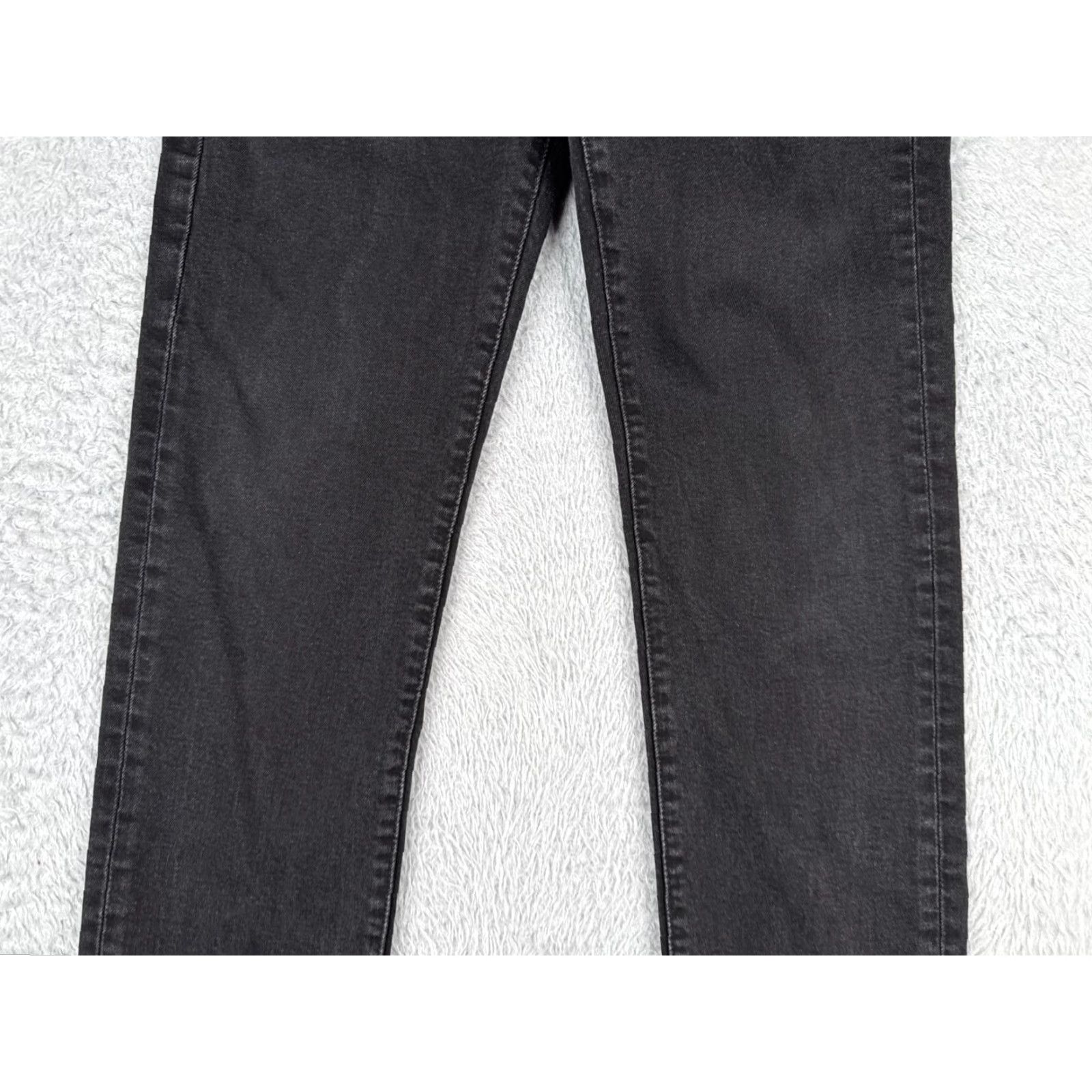 Levi's Levi's Jeans Mens 514 29x29 Black Denim Cotton Blend Straight 5-Pocket Comfort Medium Wash Vintage No N/A Size US 30 / EU 46 - 3 Thumbnail