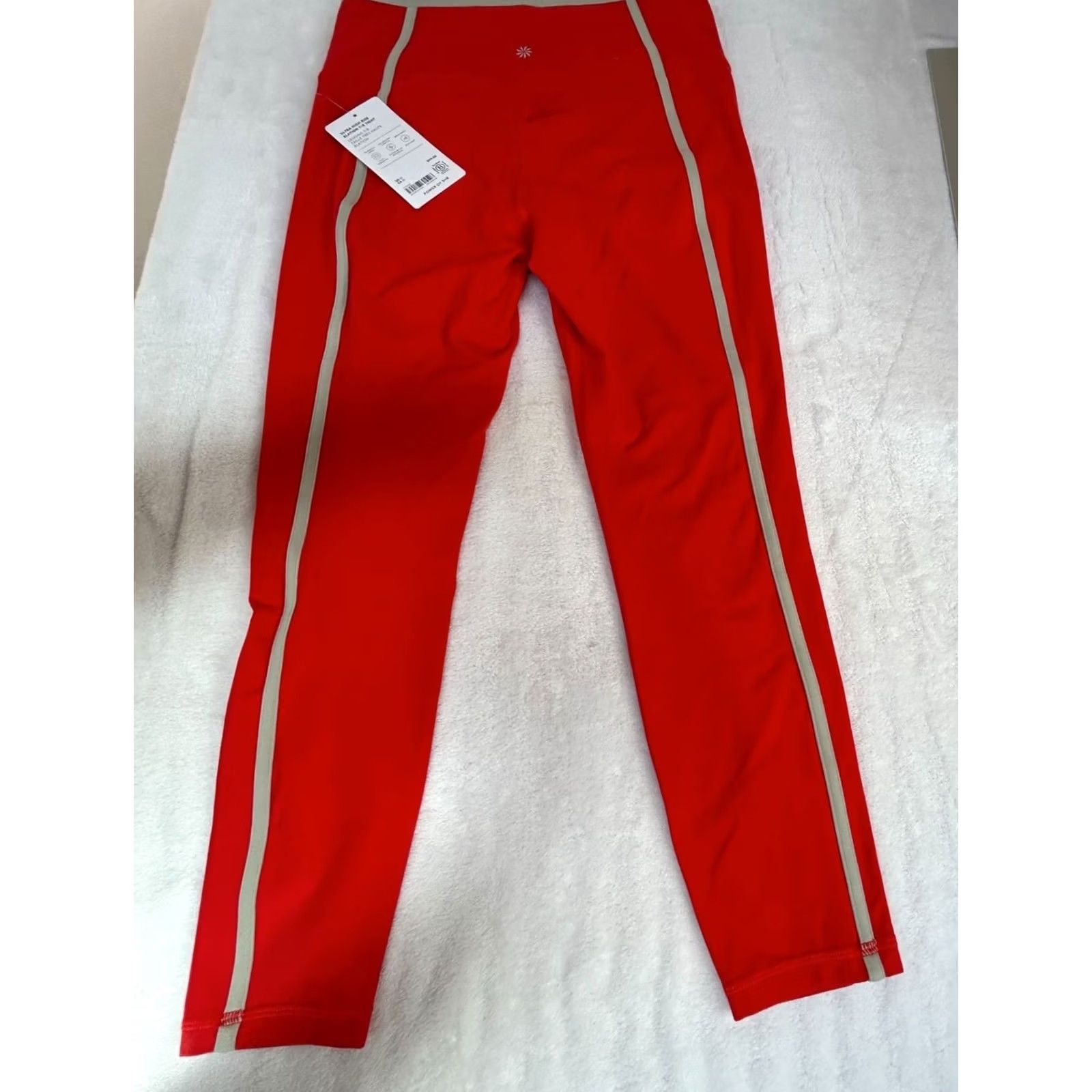 Athleta Athleta Ultra High Rise Elation 7/8 Tight Red Stripe Medium Yoga Leggings Women XS? (Note: Original size is Medium) Size 32" / US 10 / IT 46 - 2 Thumbnail