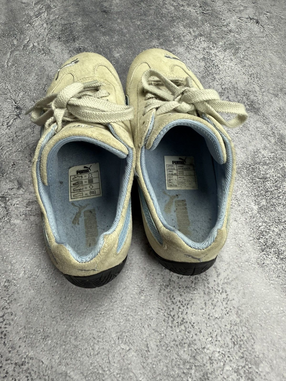 Puma Vintage Y2K Puma Speedcat Low Top Suede Beige/Blue Sneakers Size US 7 / IT 37 - 13 Thumbnail
