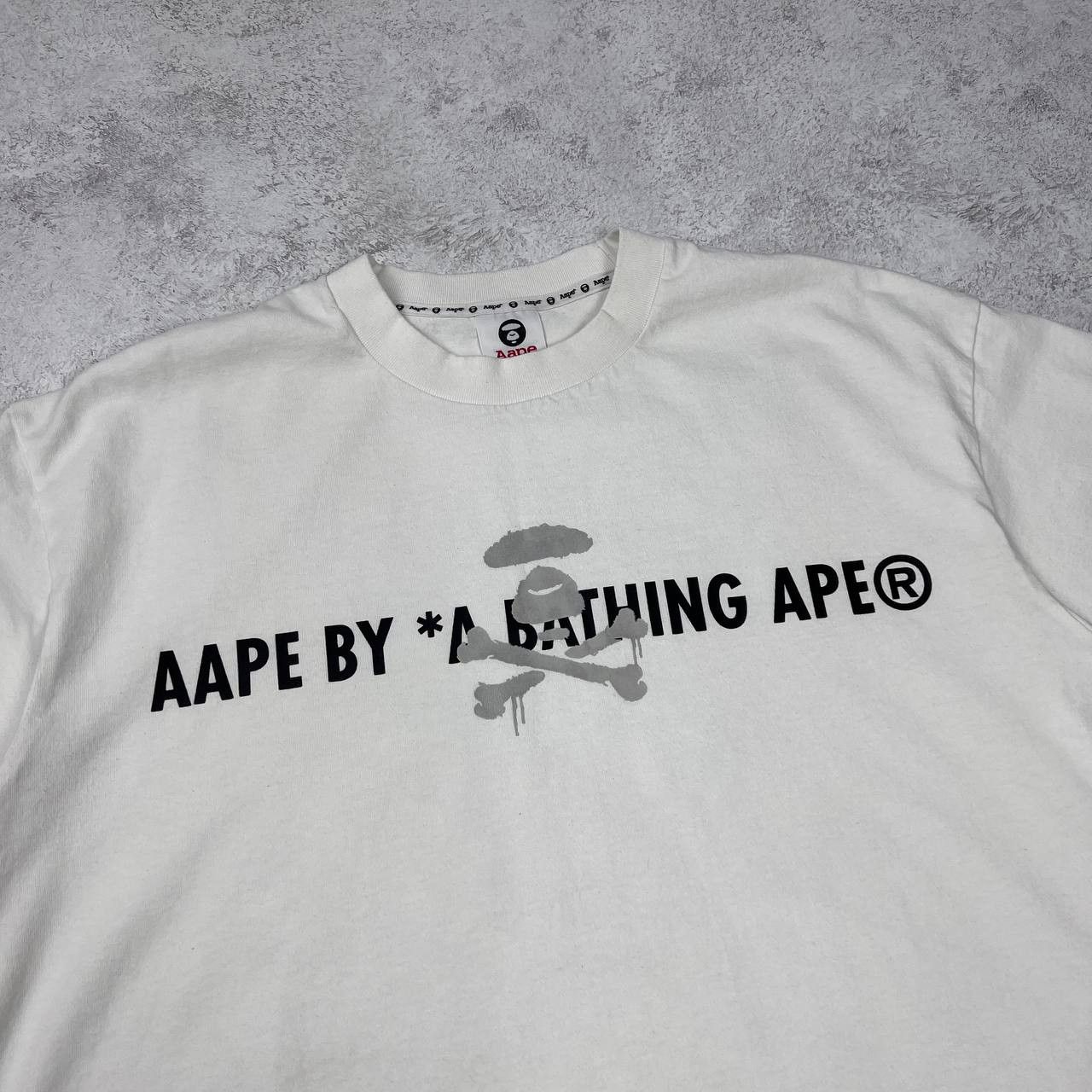 Aape AAPE By A Bathing Ape White Large Logo Skull Graphic Tee Size US L / EU 52-54 / 3 - 2 Thumbnail