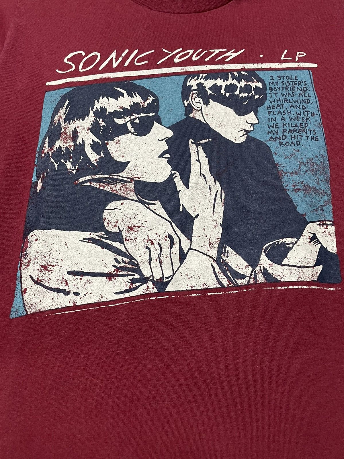 Band Tees Vintage Late 90s Sonic Youth Goo Noise Rock Distressed Tee Size US M / EU 48-50 / 2 - 7 Thumbnail