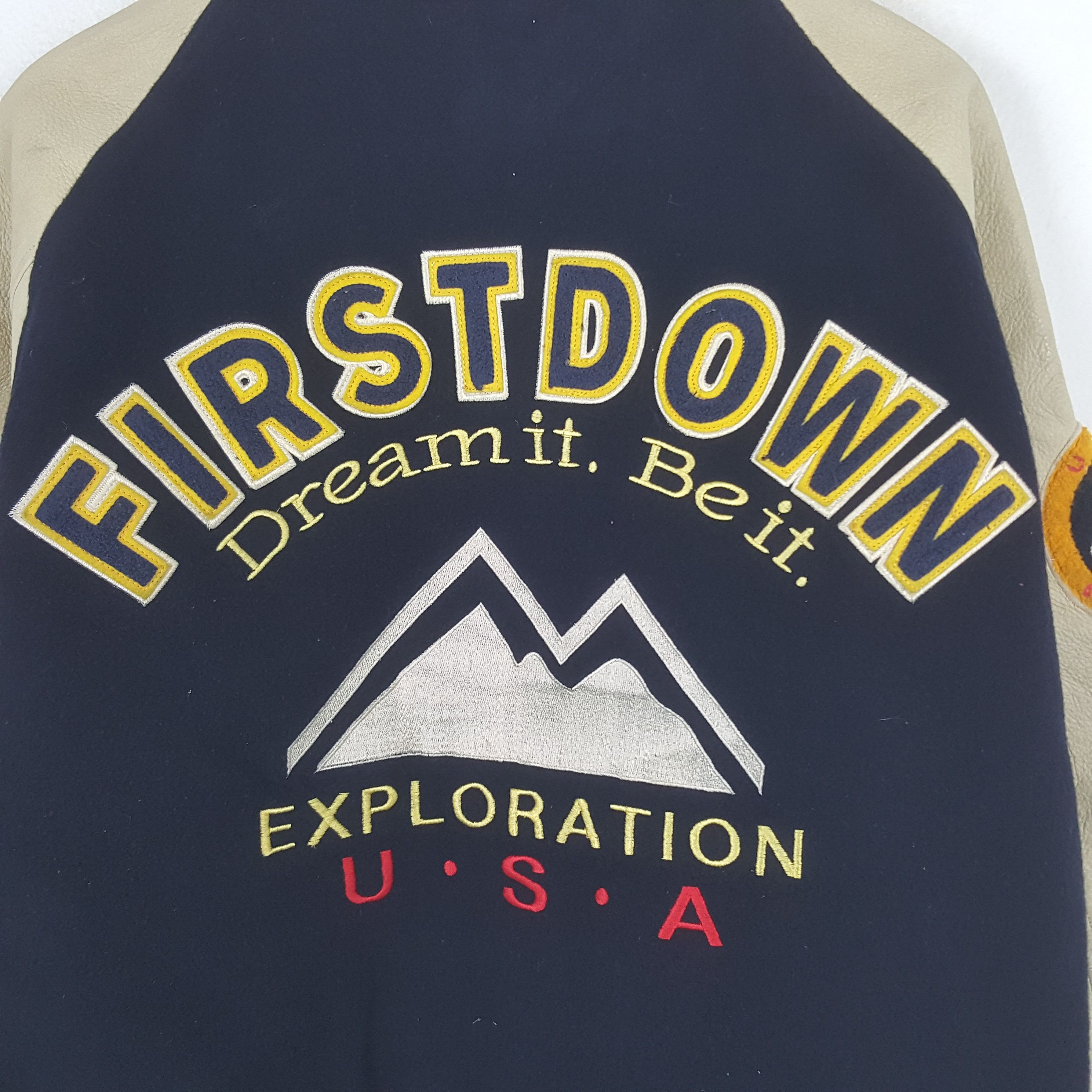 Japanese Brand × Vintage Vintage First Down Varsity Jacket Size US L / EU 52-54 / 3 - 2 Thumbnail