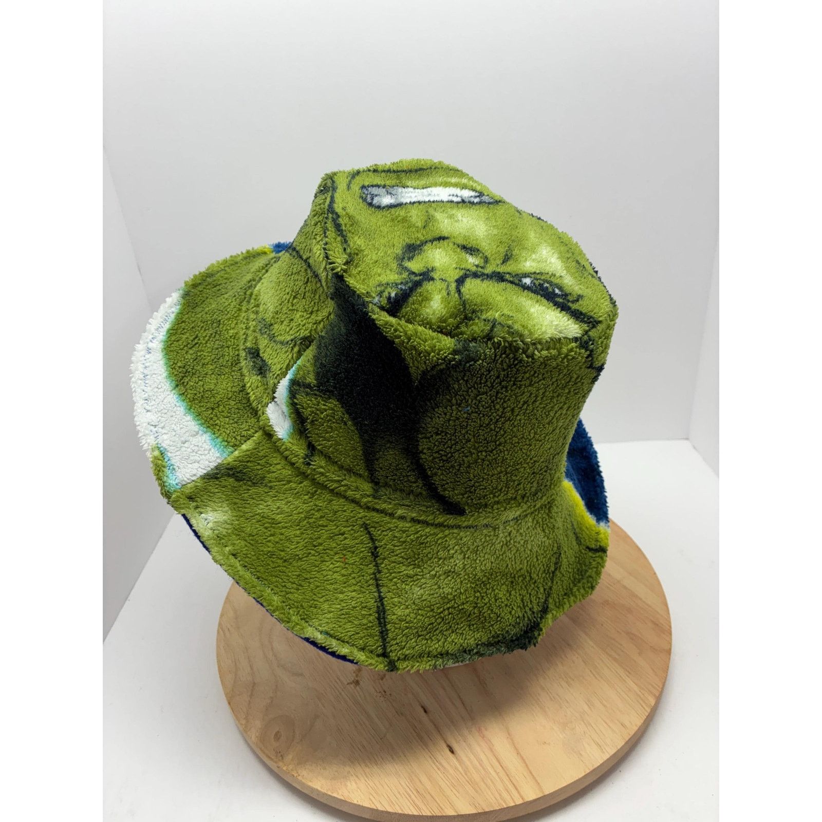 Other Plush Fleece Bucket Hat Large | Abstract Green Sherpa Hat Size ONE SIZE - 4 Thumbnail