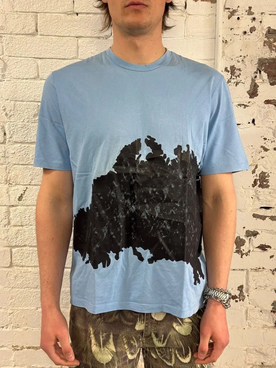Balenciaga SS2015 Balenciaga Light Blue Ink Splatter T-Shirt Size US M / EU 48-50 / 2 - 2 Thumbnail
