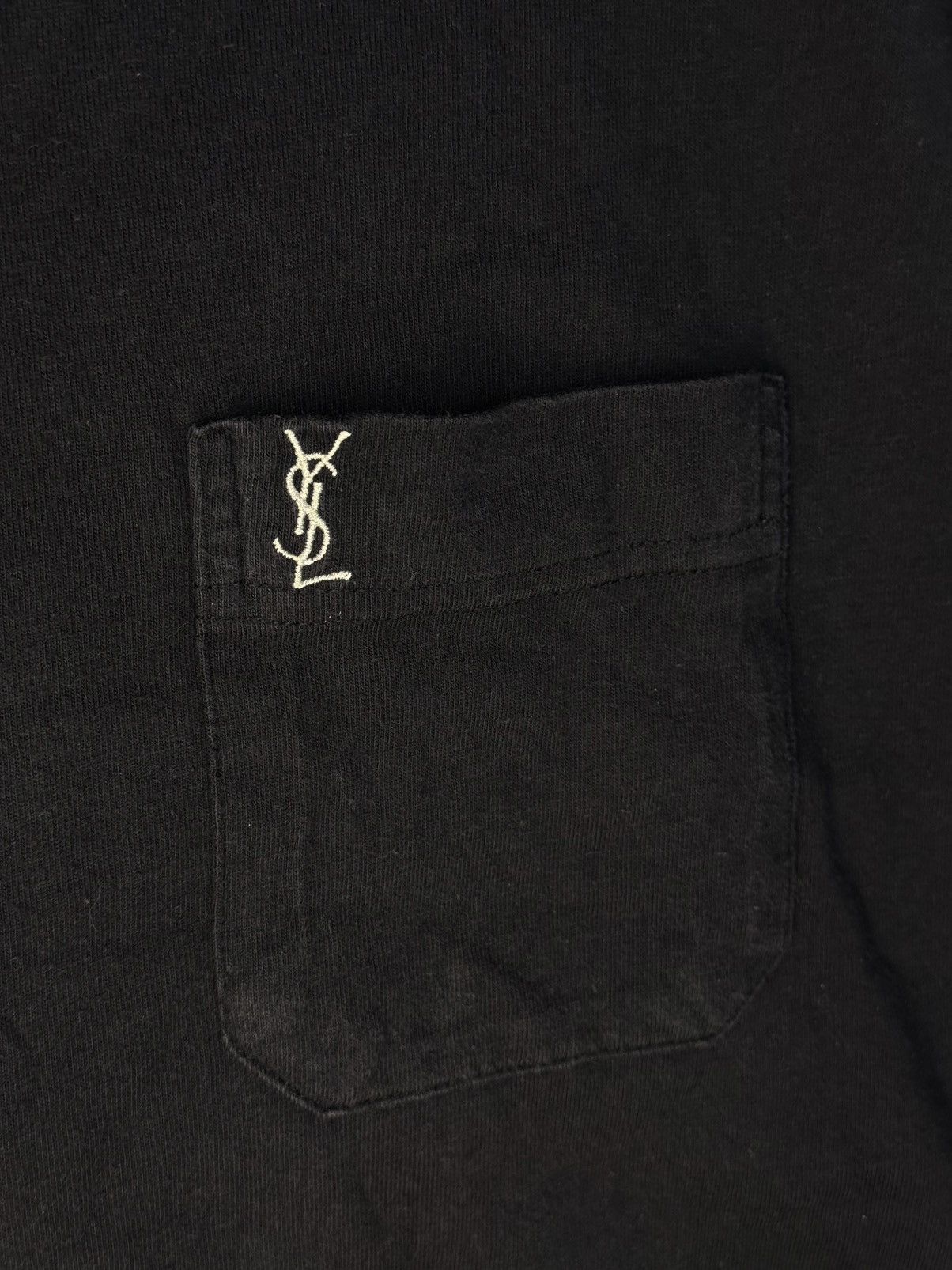Yves Saint Laurent Black 90s YSL T-shirt Logo Vintage Yves Saint Laurent Size US L / EU 52-54 / 3 - 4 Thumbnail