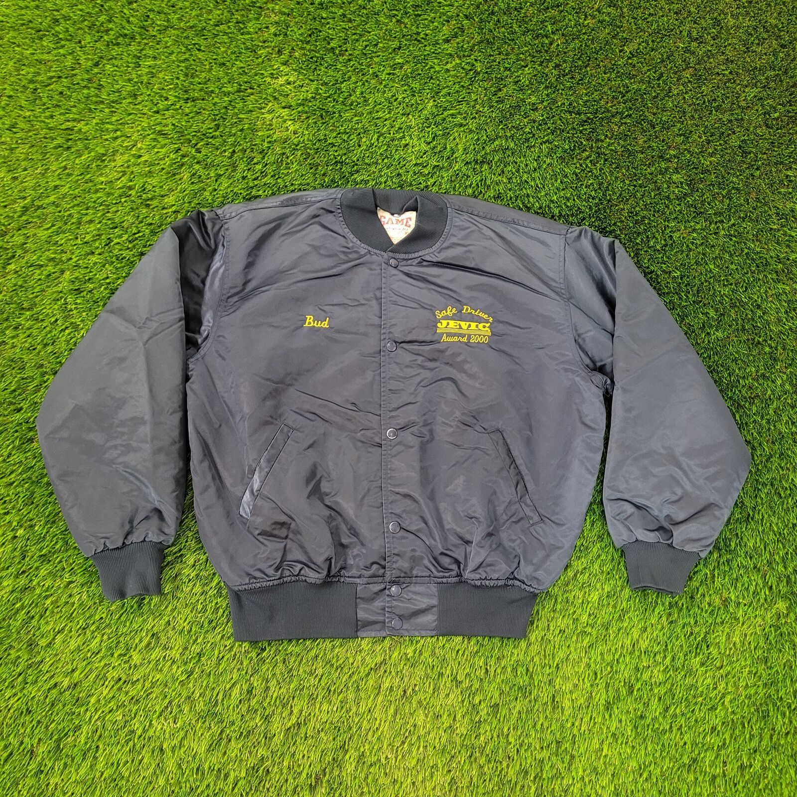 Vintage Vintage 80s 420 Safe-Driver Bomber Jacket XL 26x25 Jevic USA Size US XL / EU 56 / 4 - 2 Thumbnail