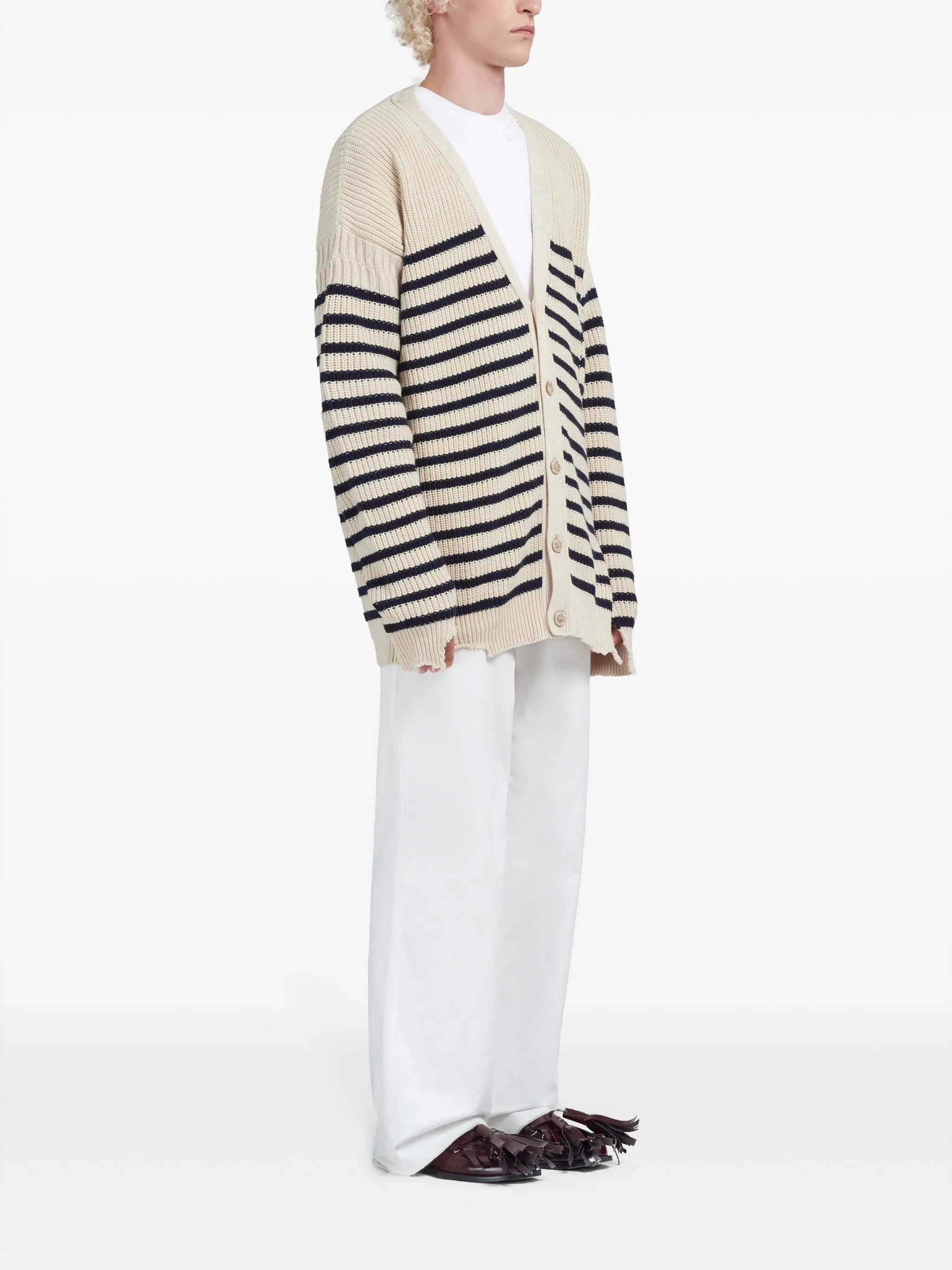 Marni o1f1d3z0525 Mid-Rise Wide-Leg Jeans in White Size US 34 / EU 50 - 2 Thumbnail