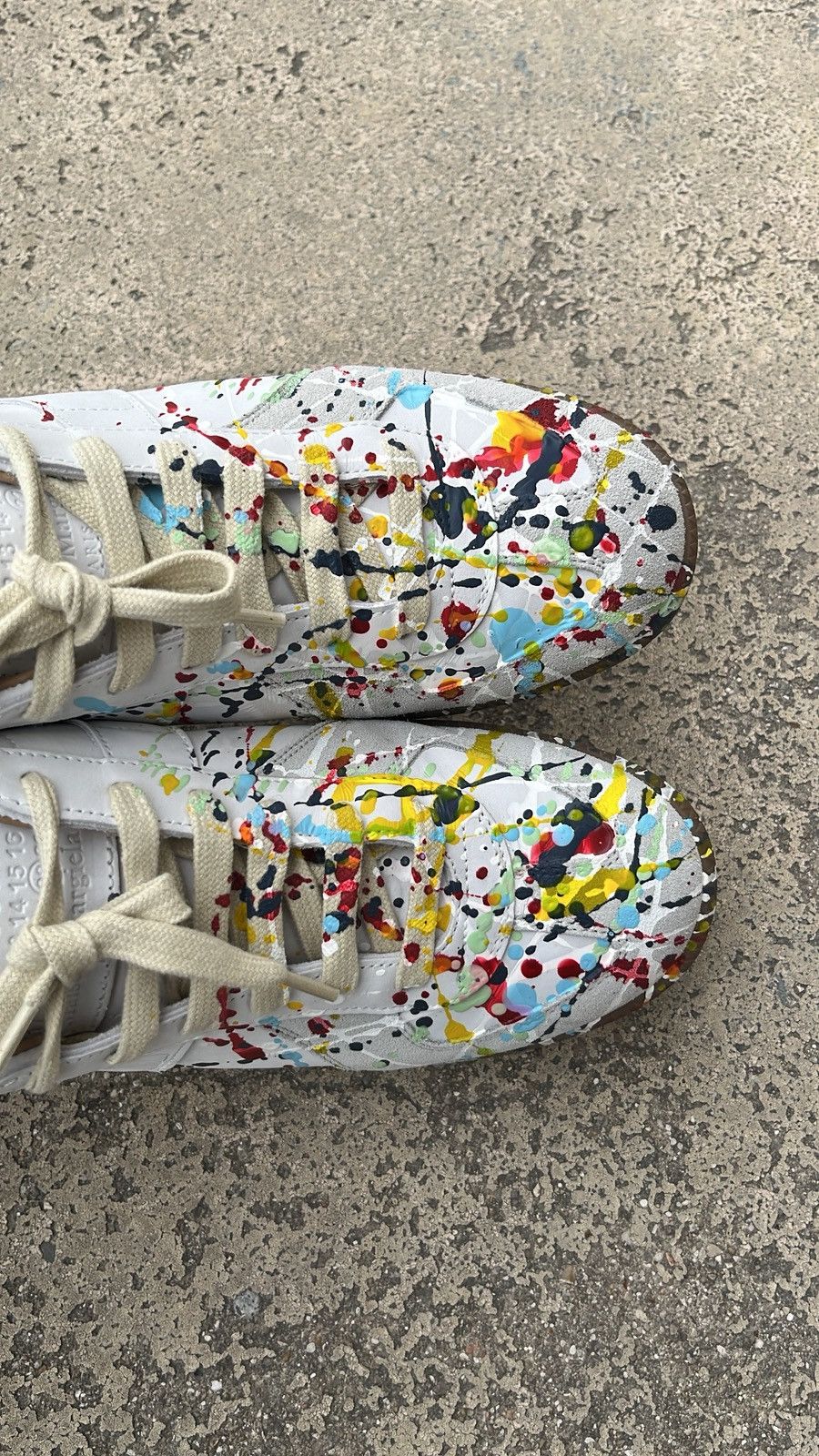 Maison Margiela Maison Margiela Gat Replica Paint Splatter White Size US 8.5 / EU 41-42 - 6 Thumbnail