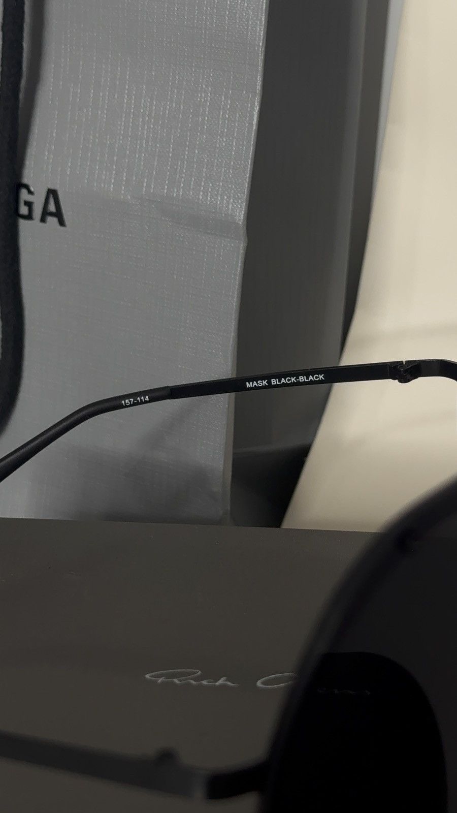 Rick Owens ✅ Rick Owens Mask Sunglasses Black Black Size ONE SIZE - 6 Thumbnail