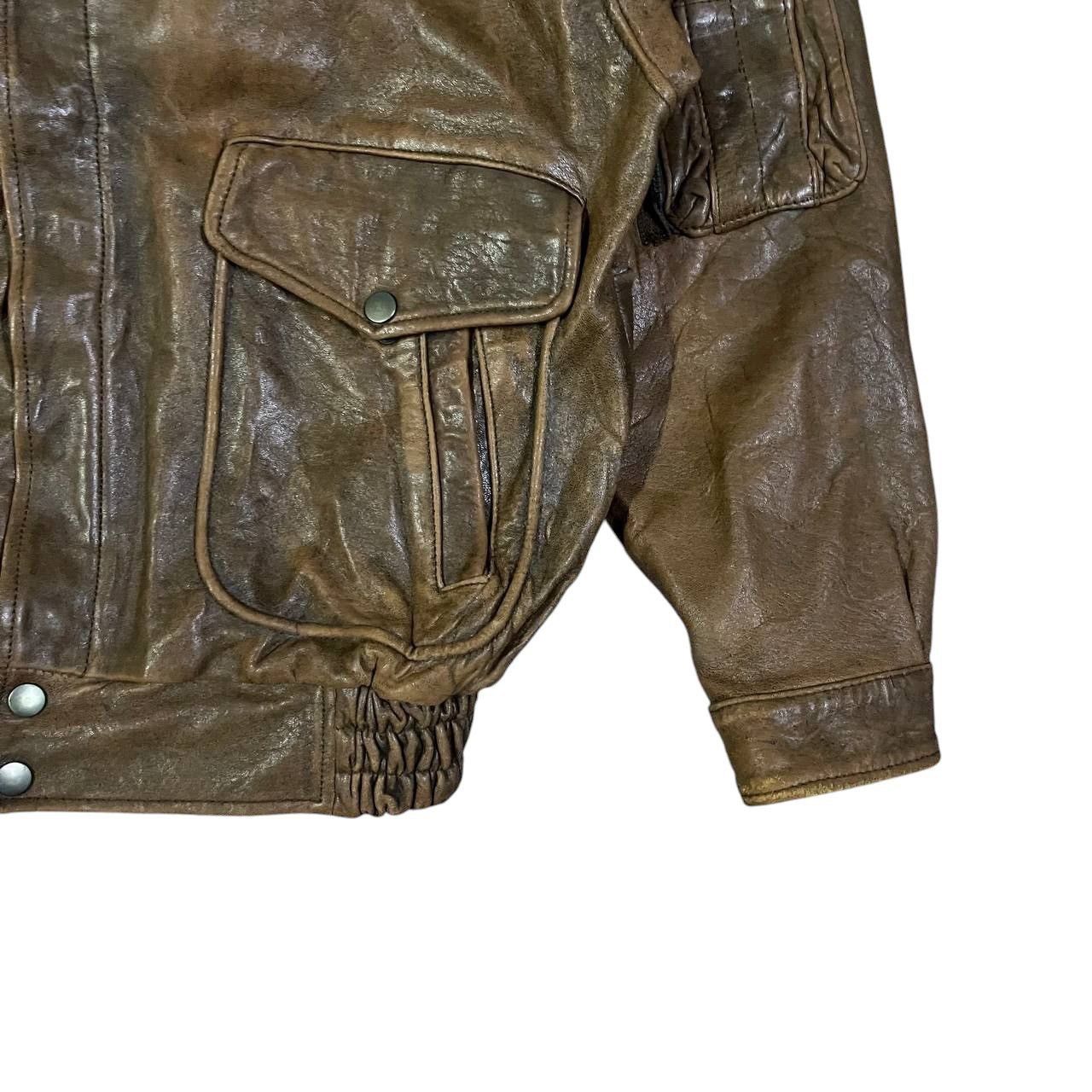 Leather Vintage Leather Bomber Jacket Size US M / EU 48-50 / 2 - 4 Thumbnail