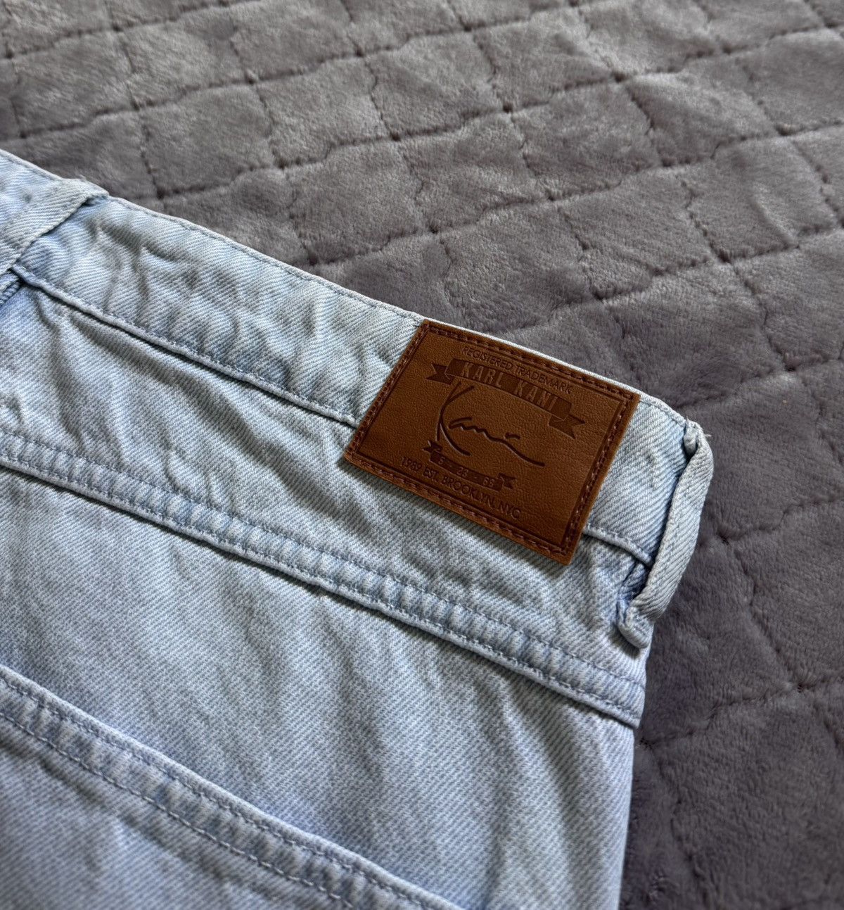 Karl Kani × Vintage Vintage Karl Kani Big Logo Denim Pants Size US 34 / EU 50 - 7 Thumbnail