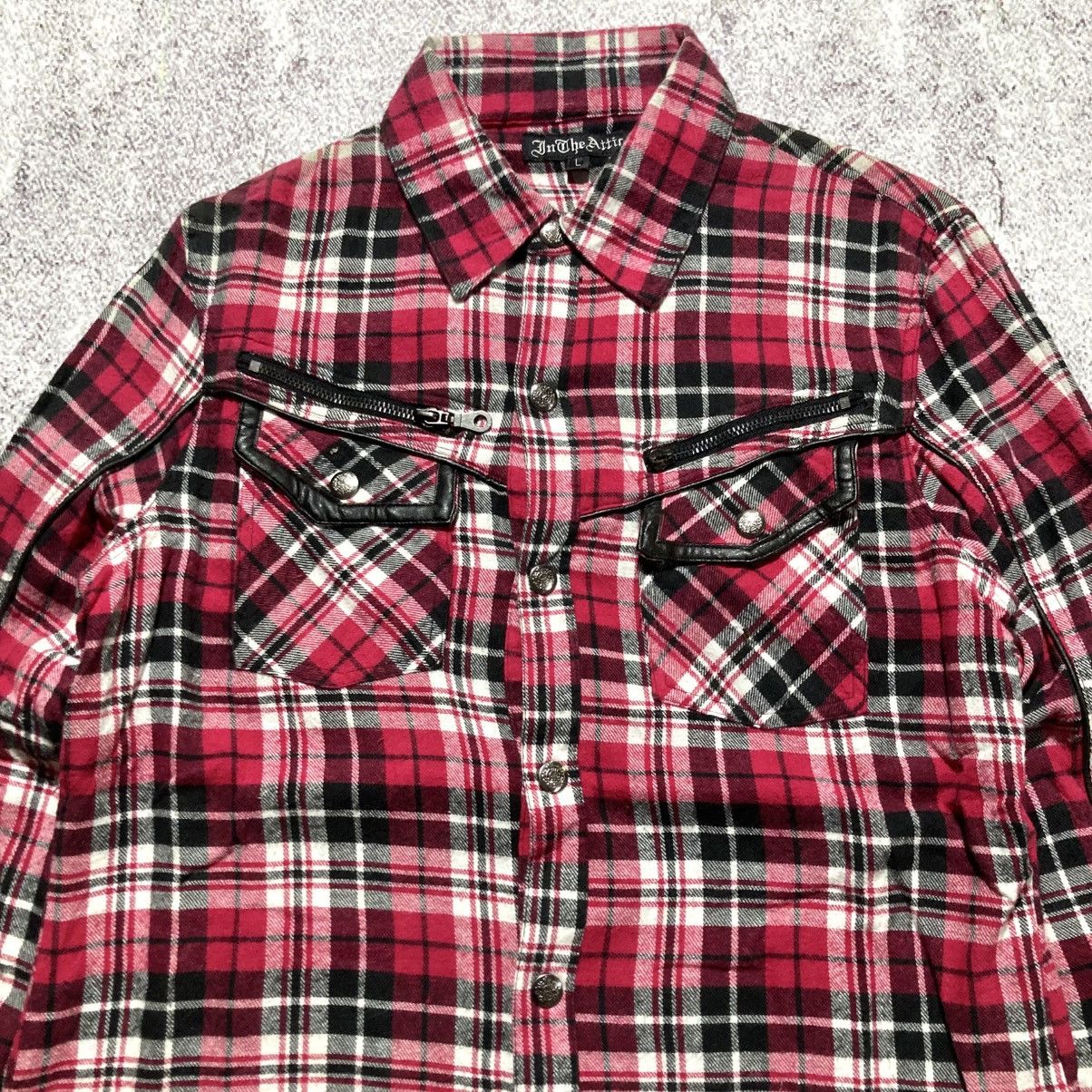 In The Attic 2000s In The Attic Plaid Flanel Button Shirt Punk Lgb Style Size US M / EU 48-50 / 2 - 2 Thumbnail