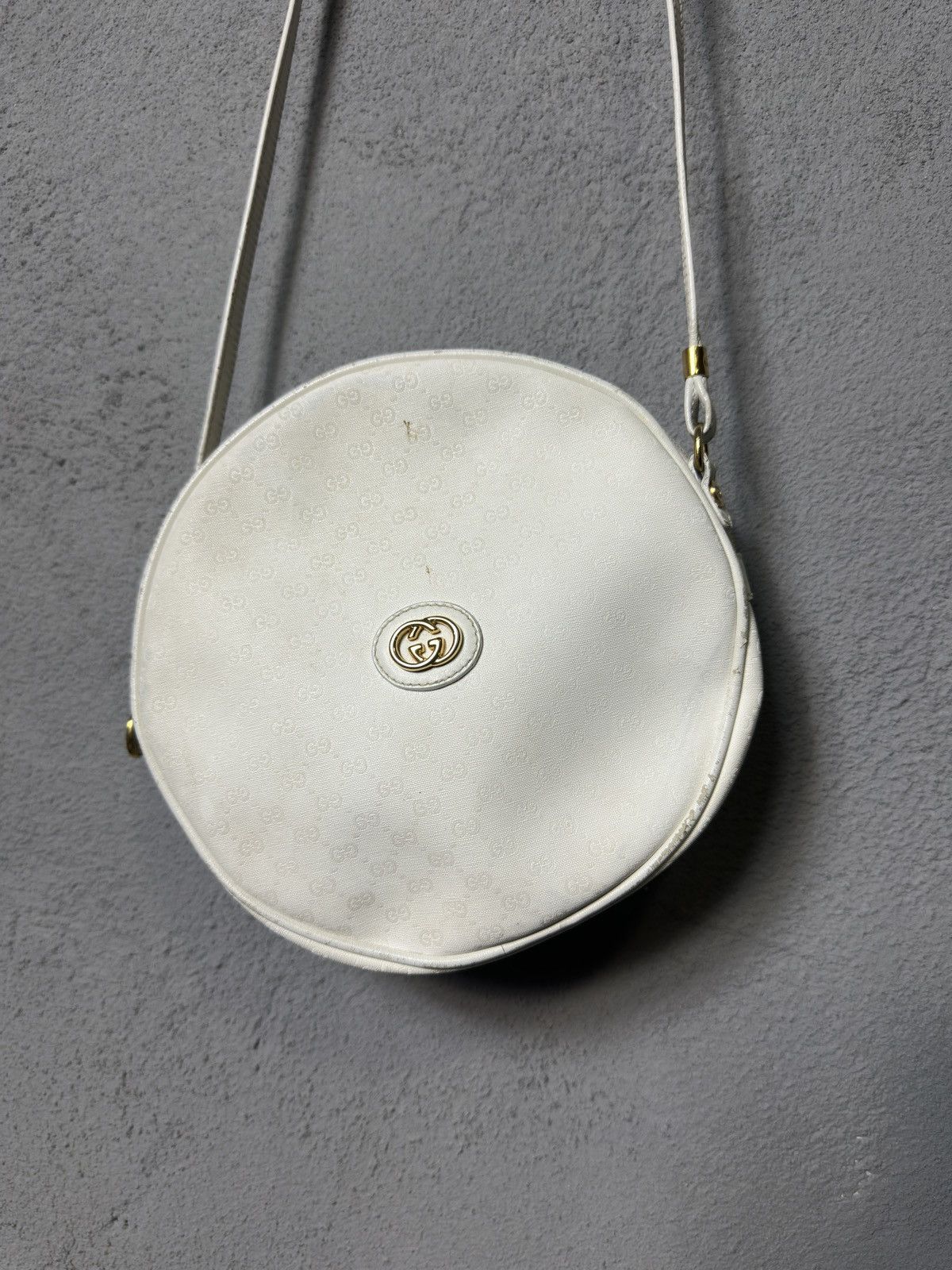 Gucci Vintage Gucci GG Micro Guccissima Canteen Circle Round Bag Size ONE SIZE - 2 Thumbnail