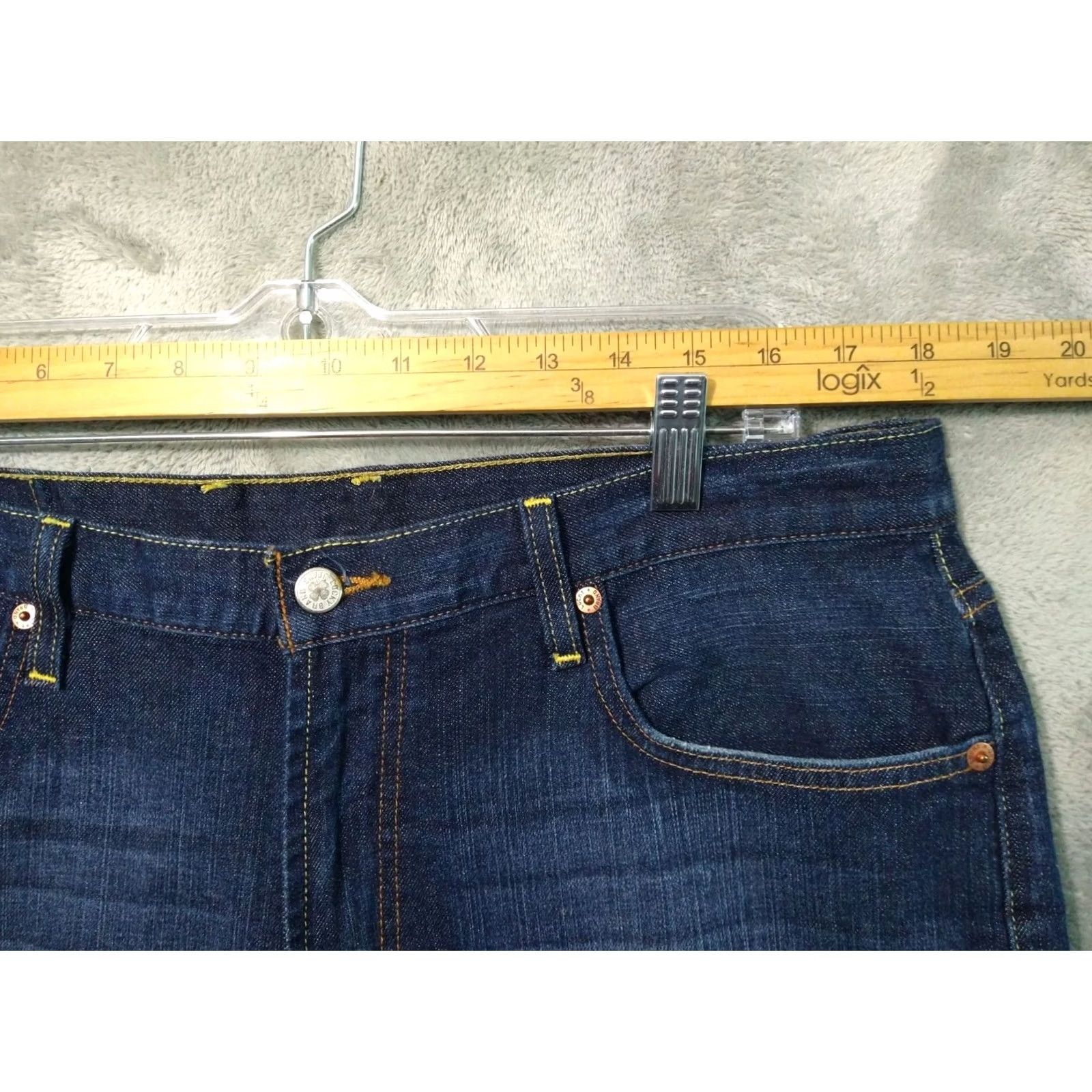 Lucky Brand VINTAGE Lucky Brand Jeans Mens 36x32 Blue Denim Dungarees Classic Fit Dark Wash Shirt Mens Jeans 36in Blue Rockabilly 90s Womens? Size US 36 / EU 52 - 3 Thumbnail
