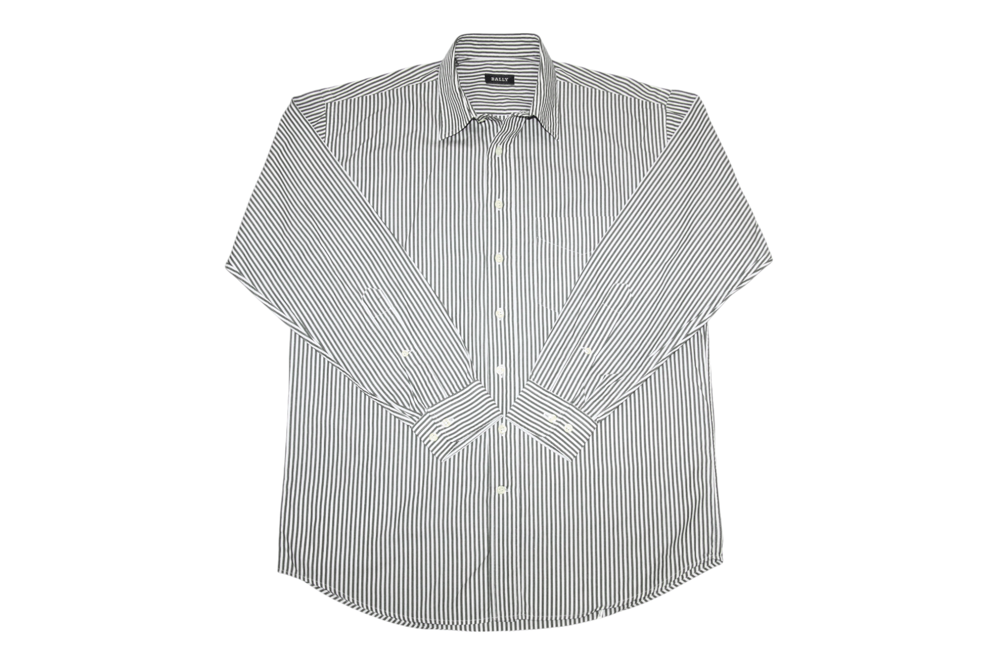 Bally Bally Asoni/SA fabric Regular Fit Striped Poplin Dress Shirt Size US L / EU 52-54 / 3 - 1 Thumbnail