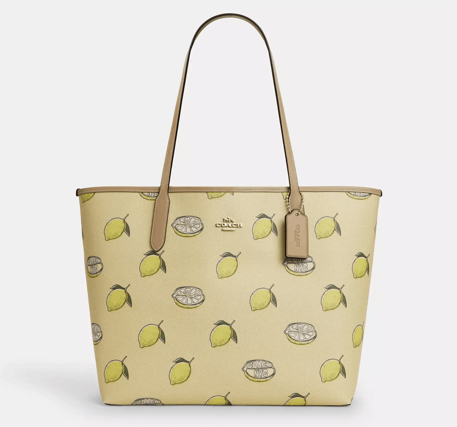Coach City Tote Bag With Lemon Print CAL76 Size ONE SIZE - 9 Thumbnail