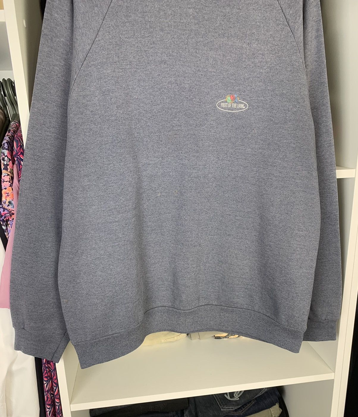 Fruit Of The Loom Vintage Fruit Of The Loom Faded Blank Sweatshirt Size US L / EU 52-54 / 3 - 15 Thumbnail