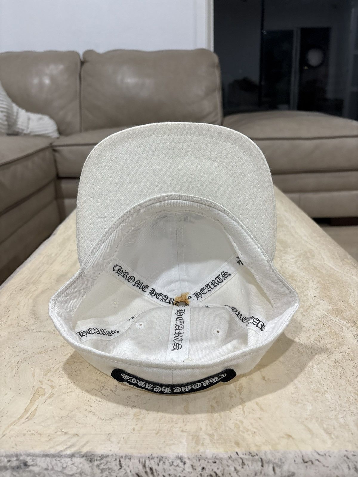 Chrome Hearts Chrome Hearts White CH Baseball Hat Size ONE SIZE - 5 Thumbnail