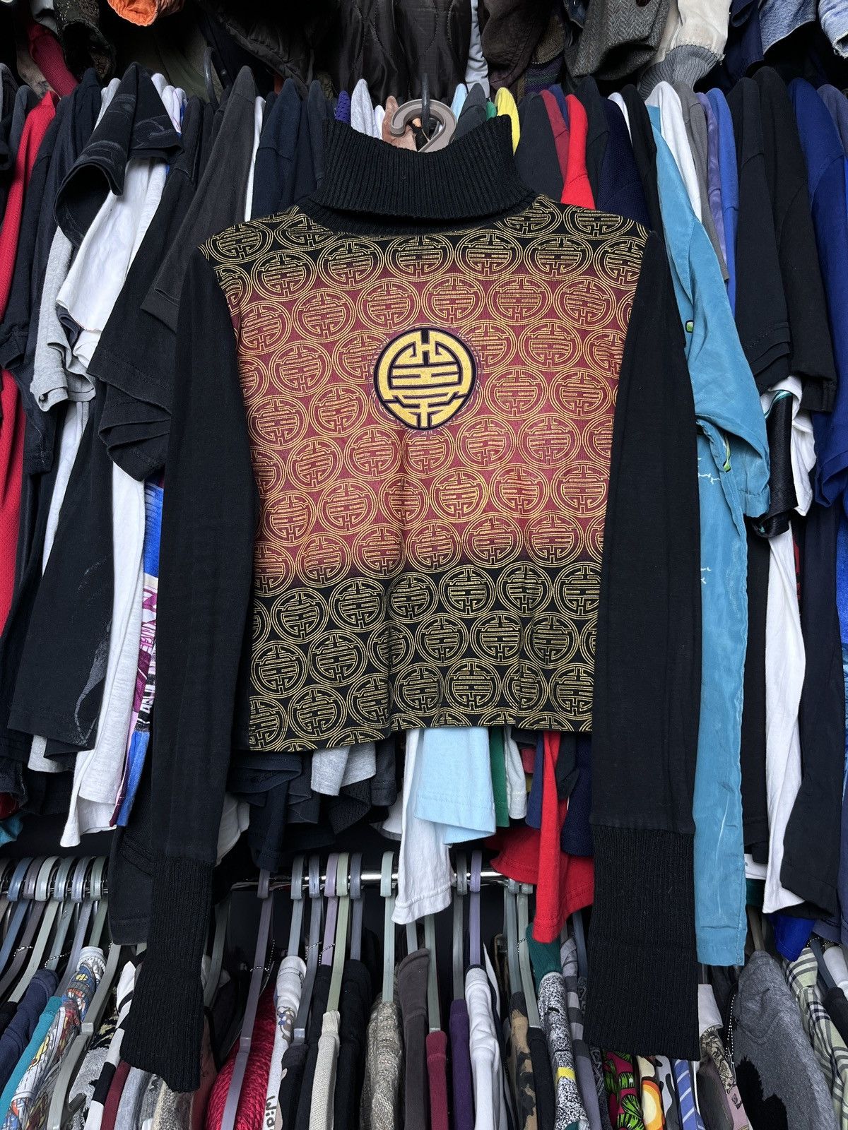 DKNY × Vintage 00s DONNA KARREN AMAZING TURTLE NECK KNITTED SWEATER - 1354 Size M / US 6-8 / IT 42-44 - 4 Thumbnail