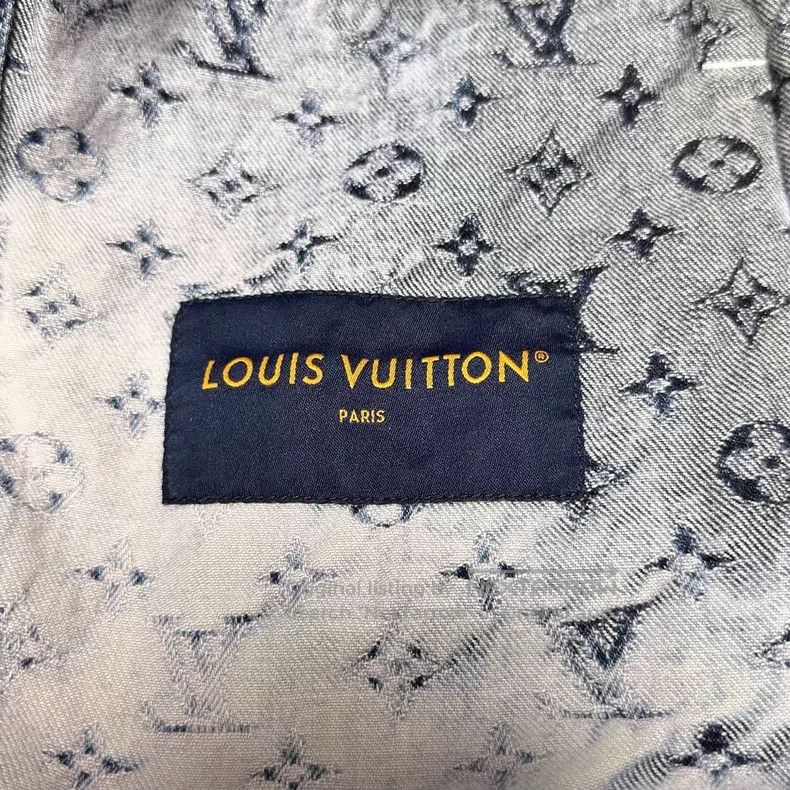 Louis Vuitton Louis Vuitton Destruction tassel full print denim jacket Size US L / EU 52-54 / 3 - 3 Thumbnail