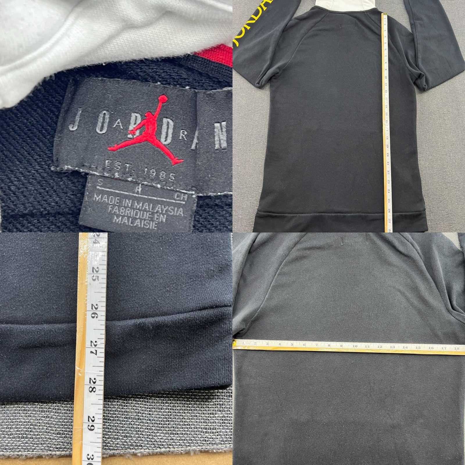 Jordan Brand Nike Air Jordan Hoodie Small Jumpman Sweatshirt Black White Pockets Mens XS S Multicolor 90s Size US S / EU 44-46 / 1 - 9 Thumbnail