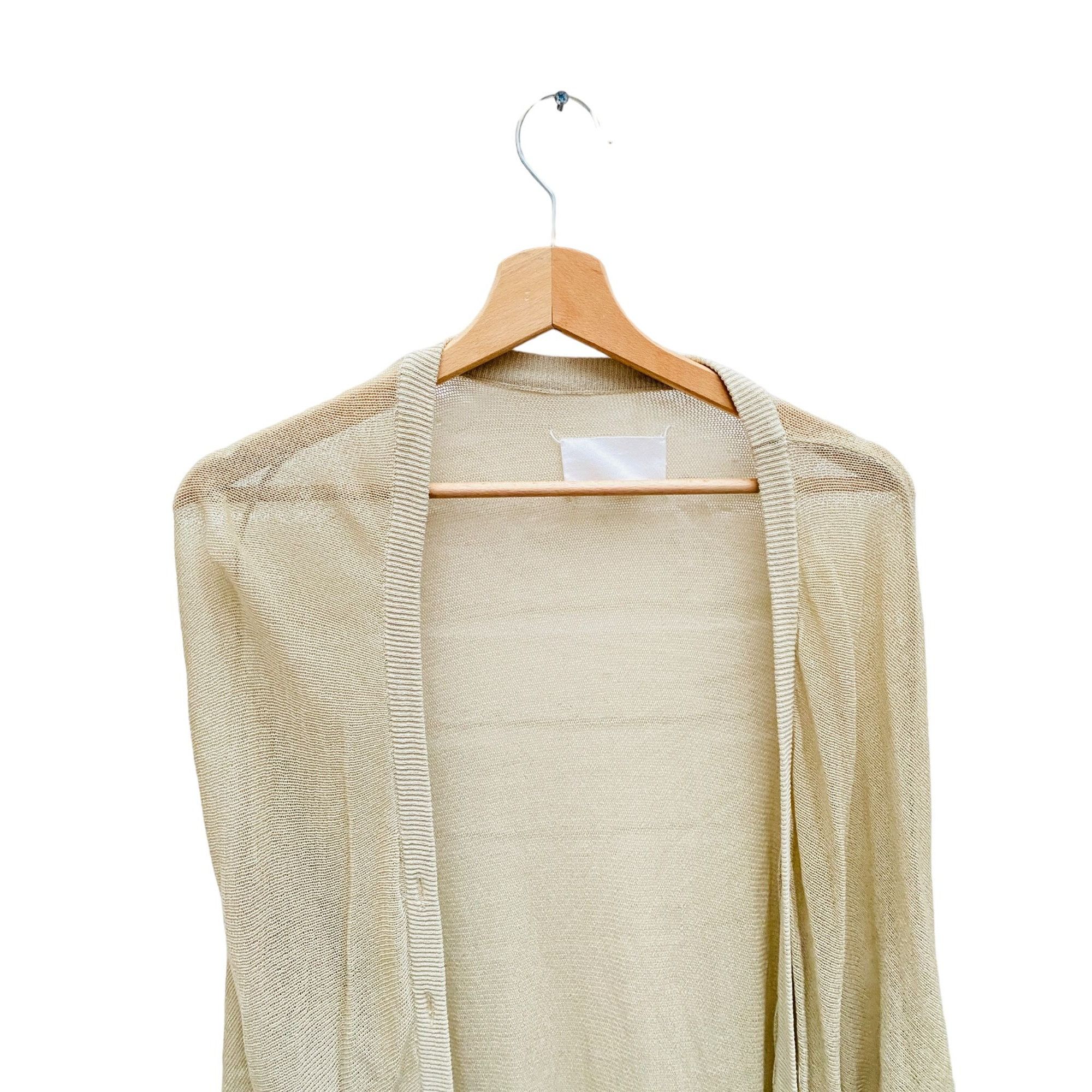 Maison Margiela SS 2007 Beige Long Cardigan Size S / US 4 / IT 40 - 2 Thumbnail