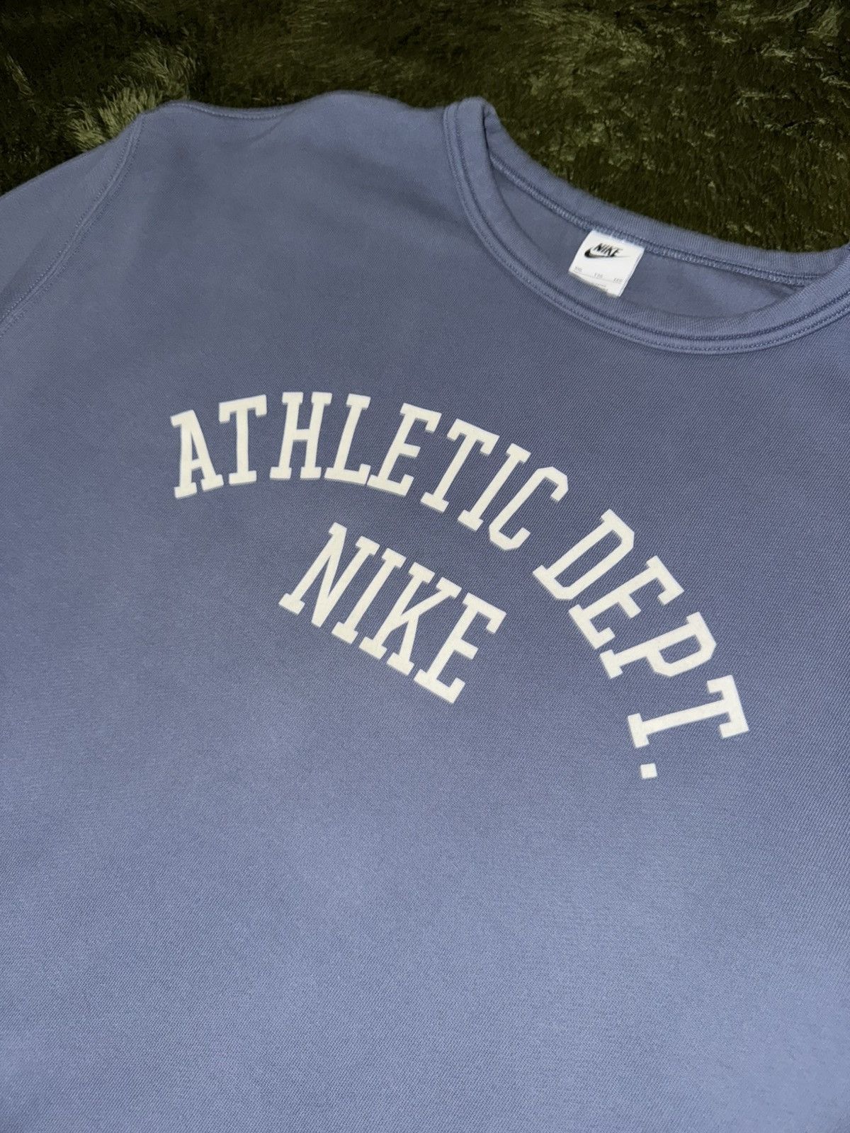 Nike [XXL] Nike NSW Old Logo Fleece Crewneck – Vintage Blue Size US XXL / EU 58 / 5 - 2 Thumbnail