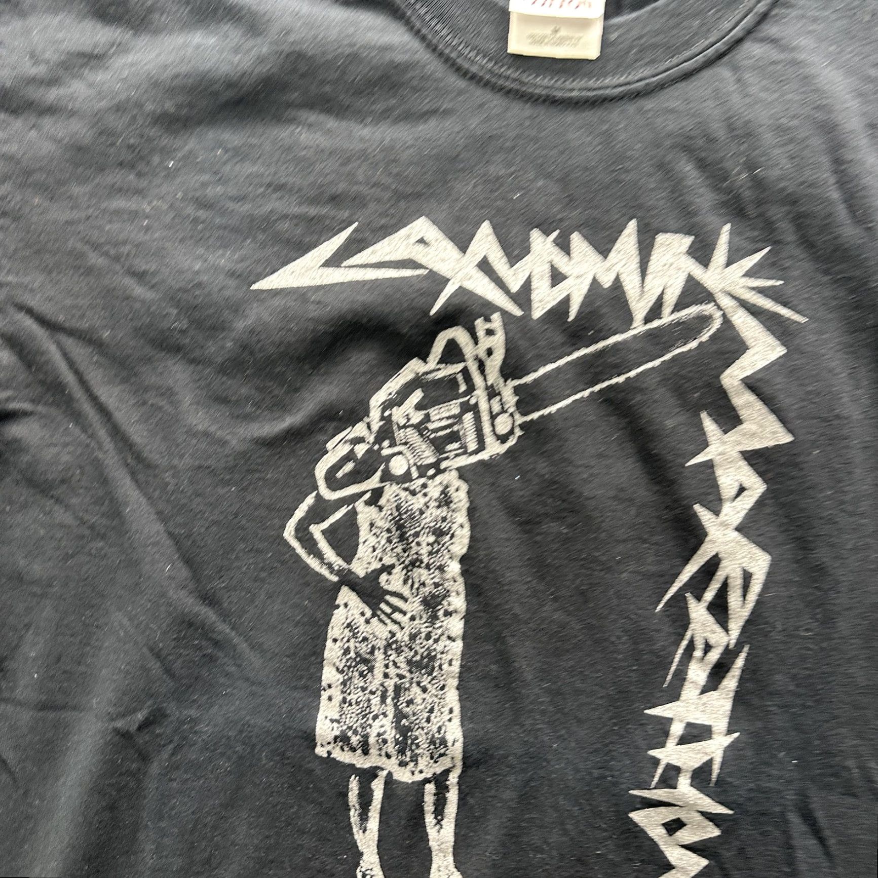 Gildan Chainsaw Marathon Shirt Mens Medium Black Gildan Horror Graphic Tee Size US M / EU 48-50 / 2 - 5 Thumbnail