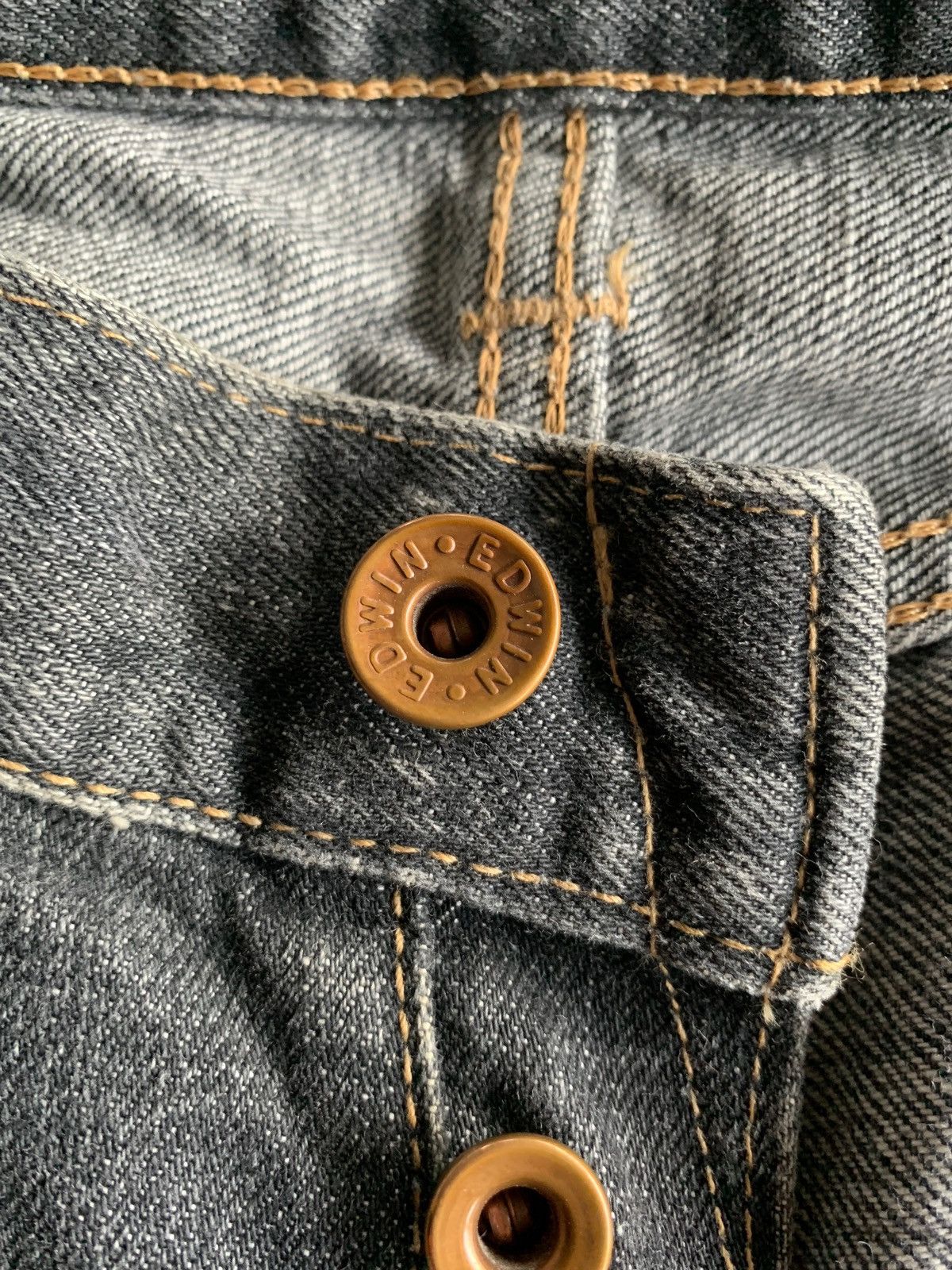 Edwin × If Six Was Nine × Kapital EDWIN SELVEDGE 505 BUTTON FLY RUSTY DISTRESSED DENIM Size US 30 / EU 46 - 10 Thumbnail