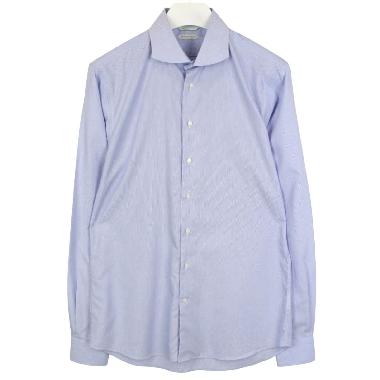 Suitsupply Suitsupply Shirt Men Extra Slim Formal 42-7 / 16 1/2L Pinstriped Dress Shirt Blue Carded Size 42-7 / 16 1/2L Mens Size 42R - 2 Thumbnail