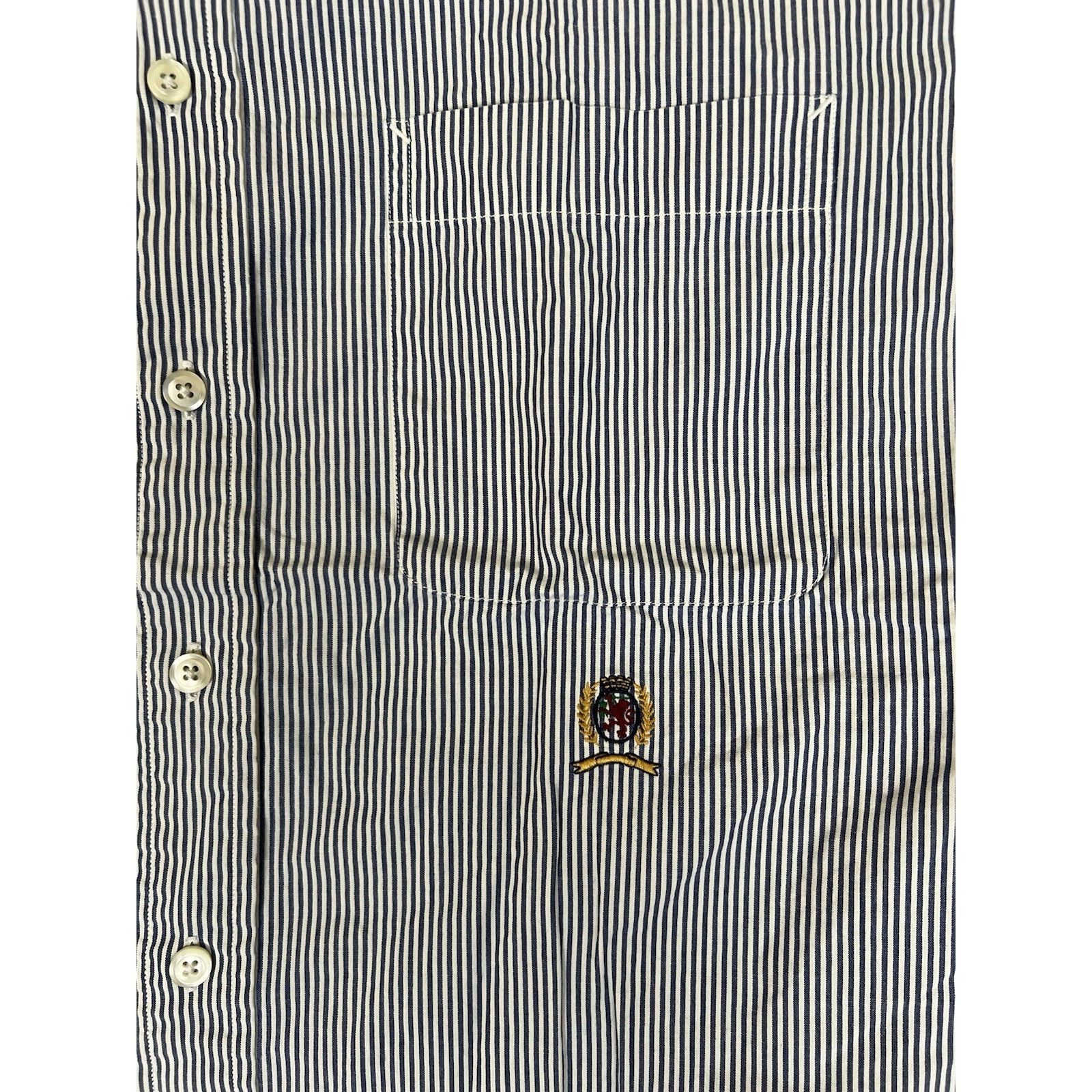 Tommy Hilfiger Vintage Tommy Hilfiger Button Up Long Sleeve Shirt Size 16 1 Size US L / EU 52-54 / 3 - 3 Thumbnail