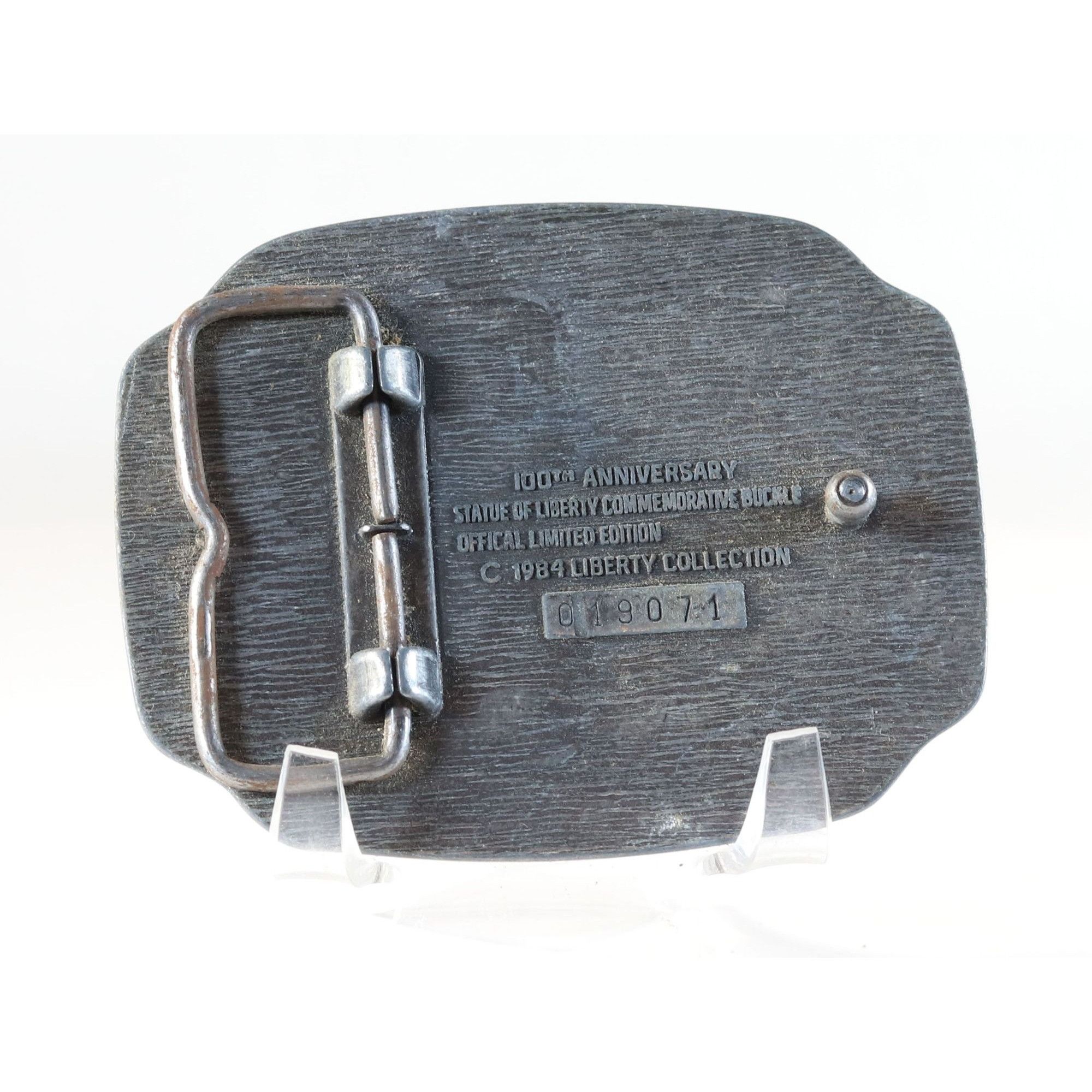 Vintage Belt Buckle 100 Years Of Liberty 1884-1984 Solid Metal Buckl Size ONE SIZE - 2 Thumbnail