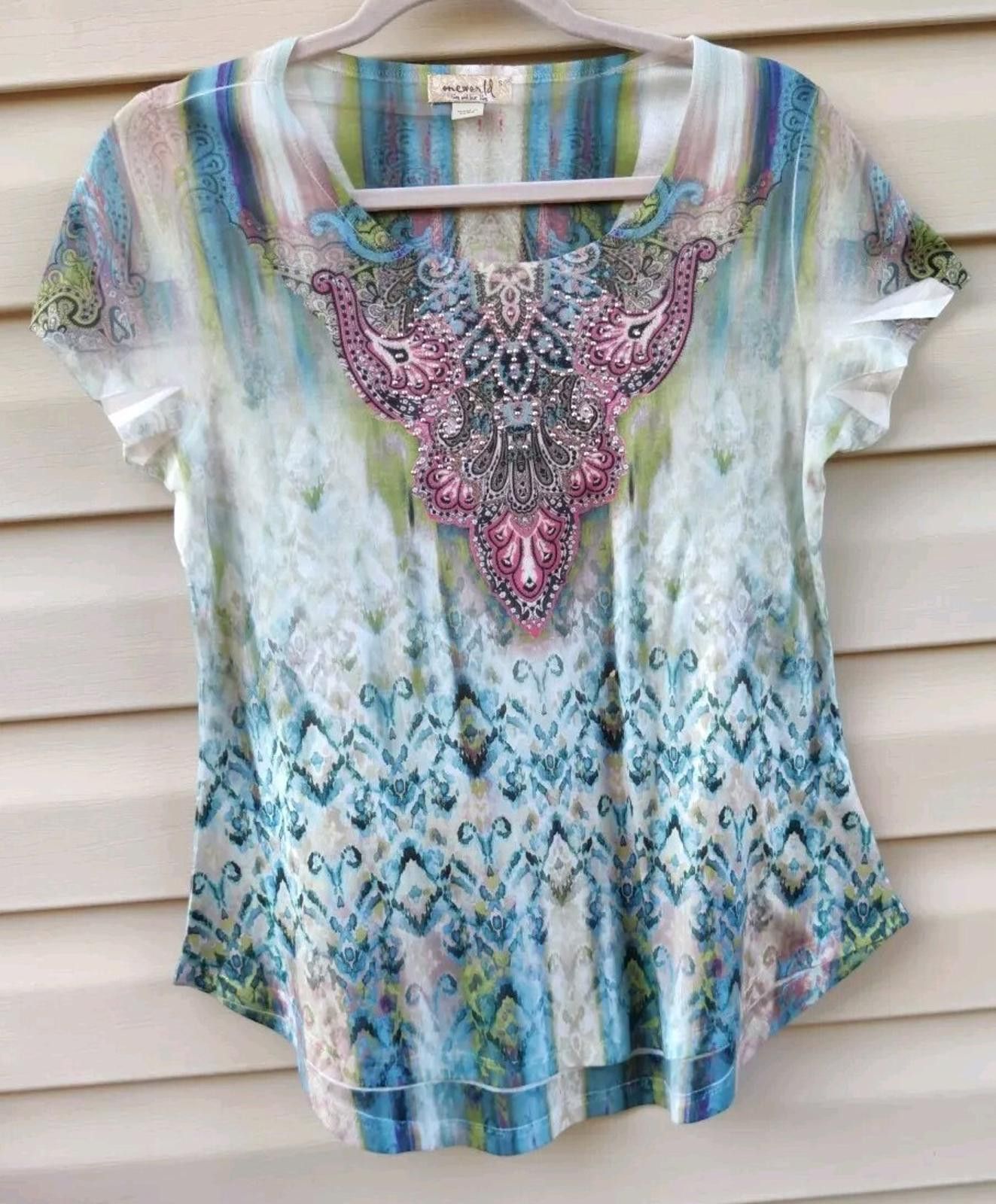 Other One World Womens Shirt Size Small S T-shirt Top Gorgeous Col Size S / US 4 / IT 40 - 2 Thumbnail