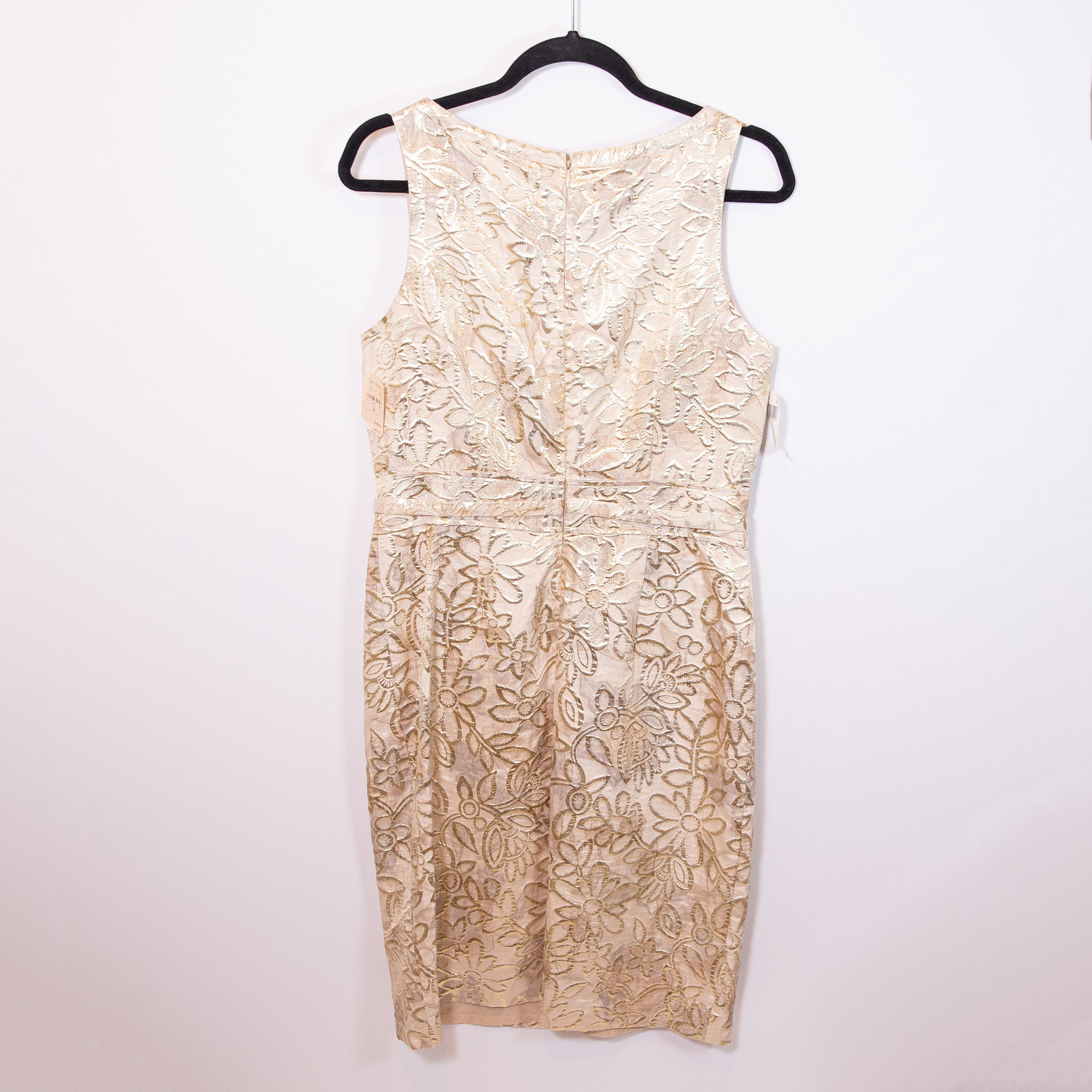 Other NEW Chetta B Gold Metallic Floral Jacquard Lame Size L / US 10 / IT 46 - 4 Thumbnail