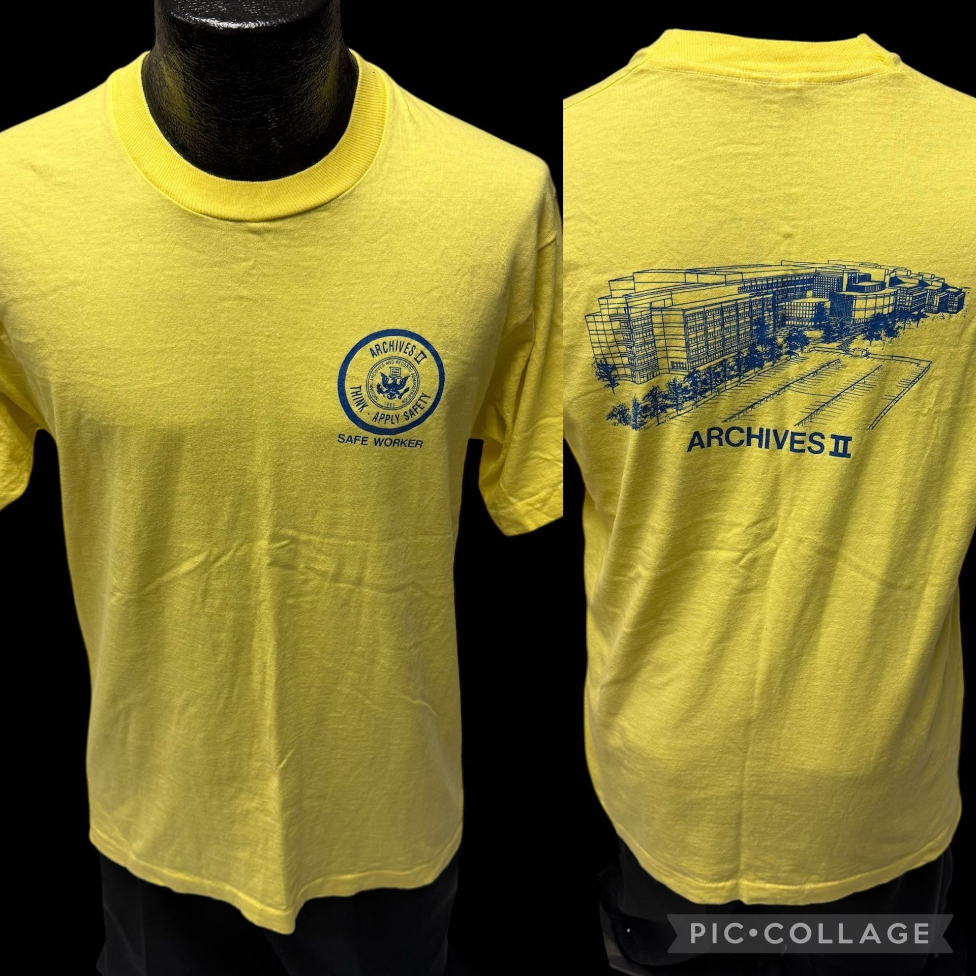 Fruit Of The Loom USA National ARCHIVES II RECORDS 1985 Hidden America T Shirt Size US L / EU 52-54 / 3 - 1 Thumbnail