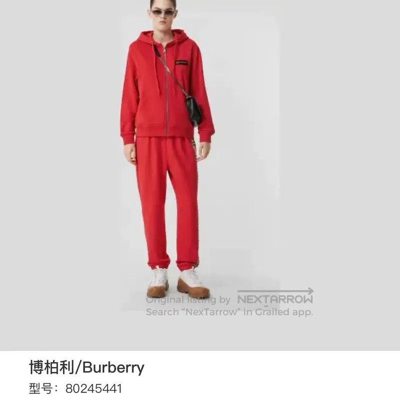 Burberry Burberry Red Cotton Women's Jacket. Size L / US 10 / IT 46 - 6 Thumbnail