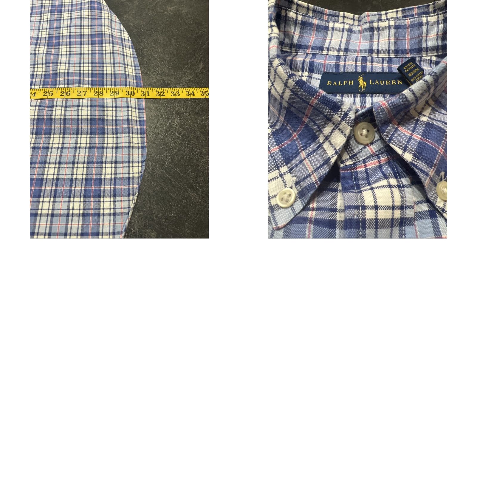 Ralph Lauren Ralph Lauren Button-Up Shirt Plaid Long Sleeve Men’s Blue White Pink L Oxford Casual Workwear Size US L / EU 52-54 / 3 - 9 Thumbnail